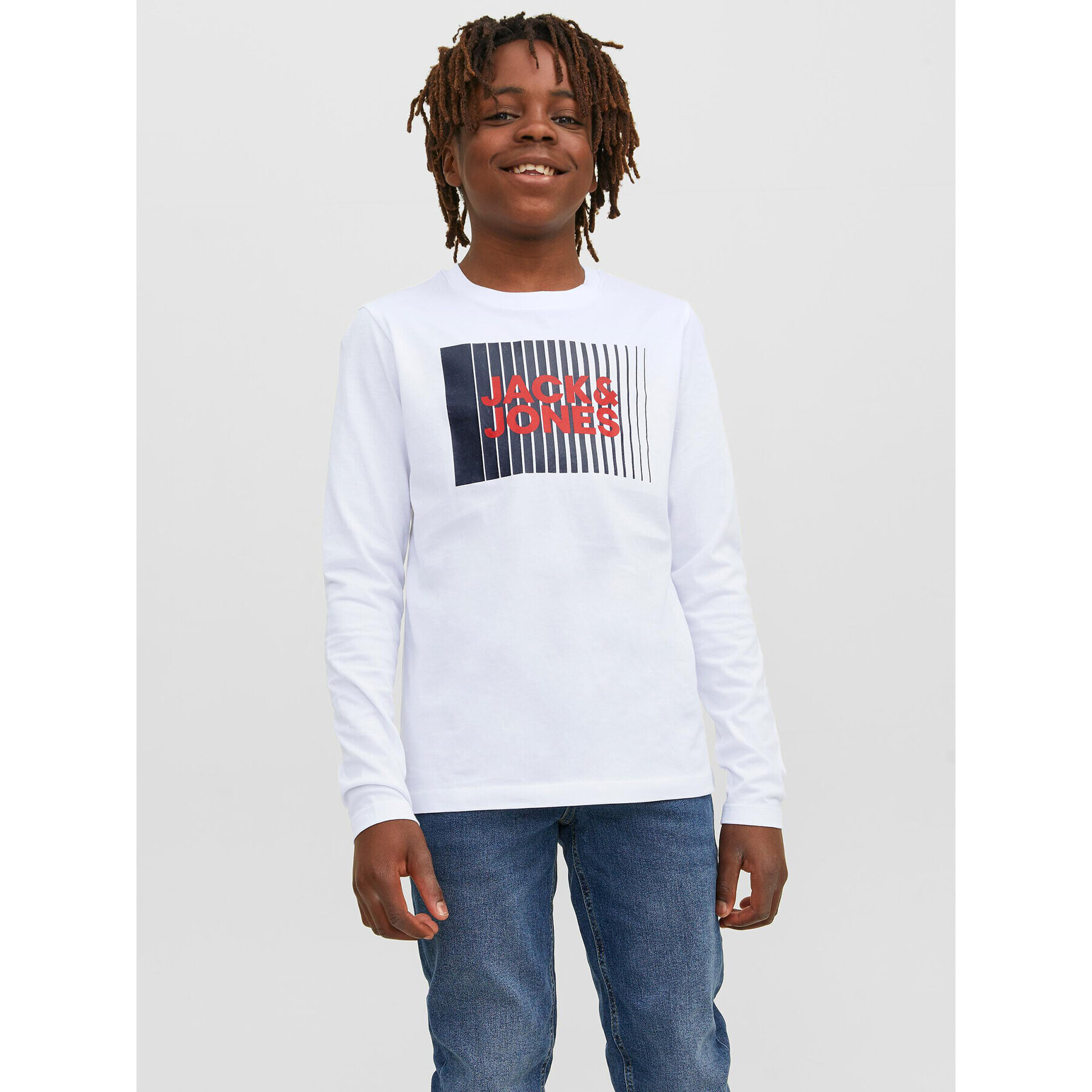 Jack&Jones Junior Блуза 12244209 Бял Regular Fit - Pepit.bg