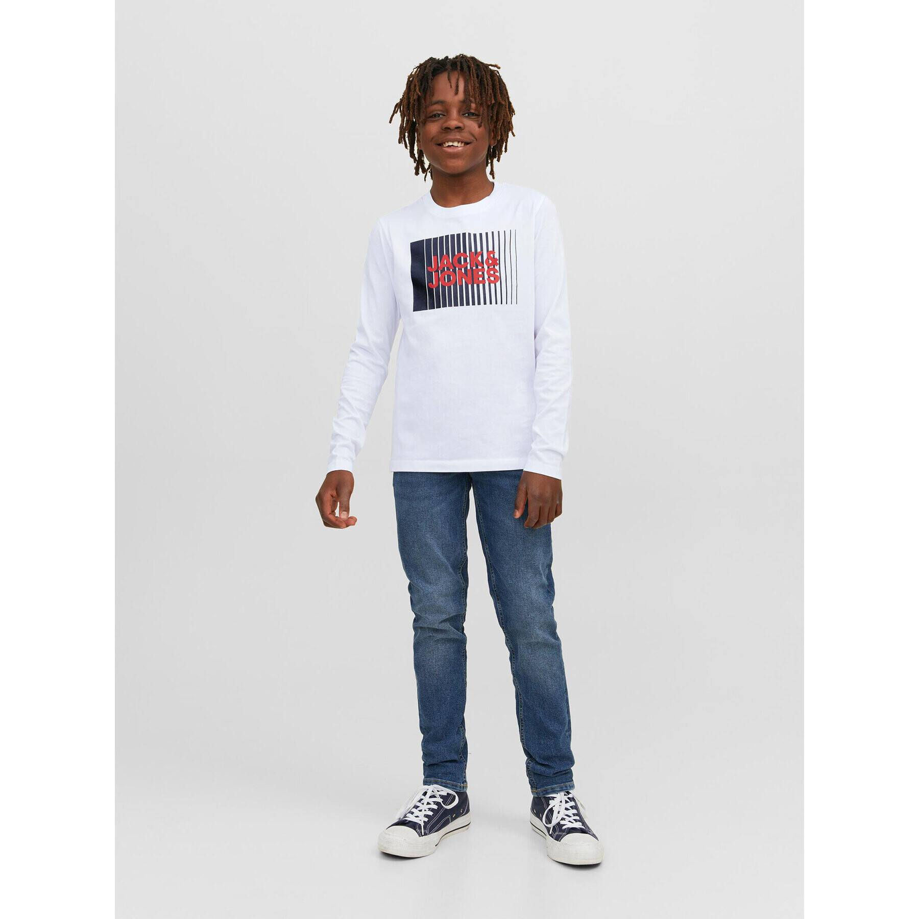 Jack&Jones Junior Блуза 12244209 Бял Regular Fit - Pepit.bg