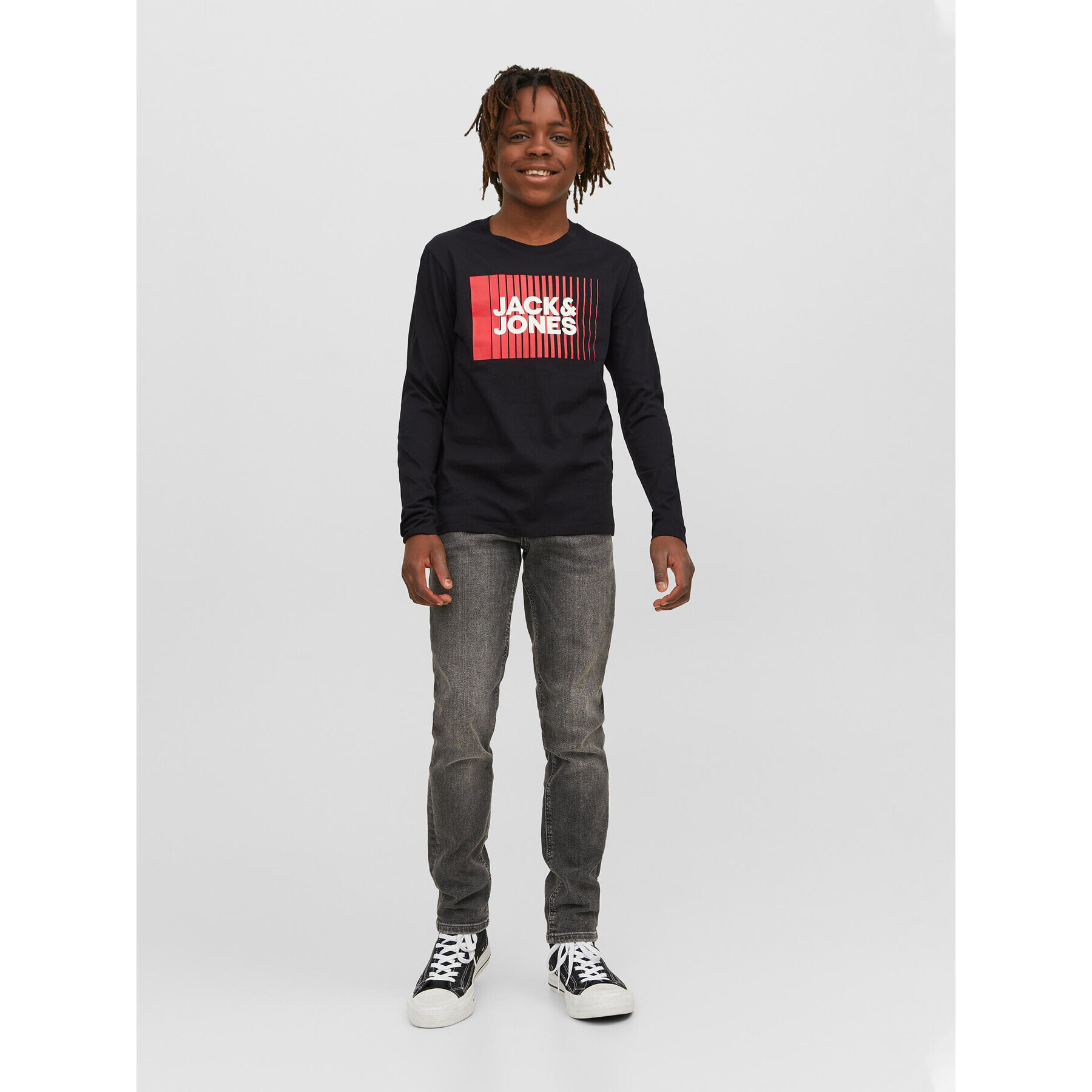 Jack&Jones Junior Блуза 12244209 Черен Regular Fit - Pepit.bg