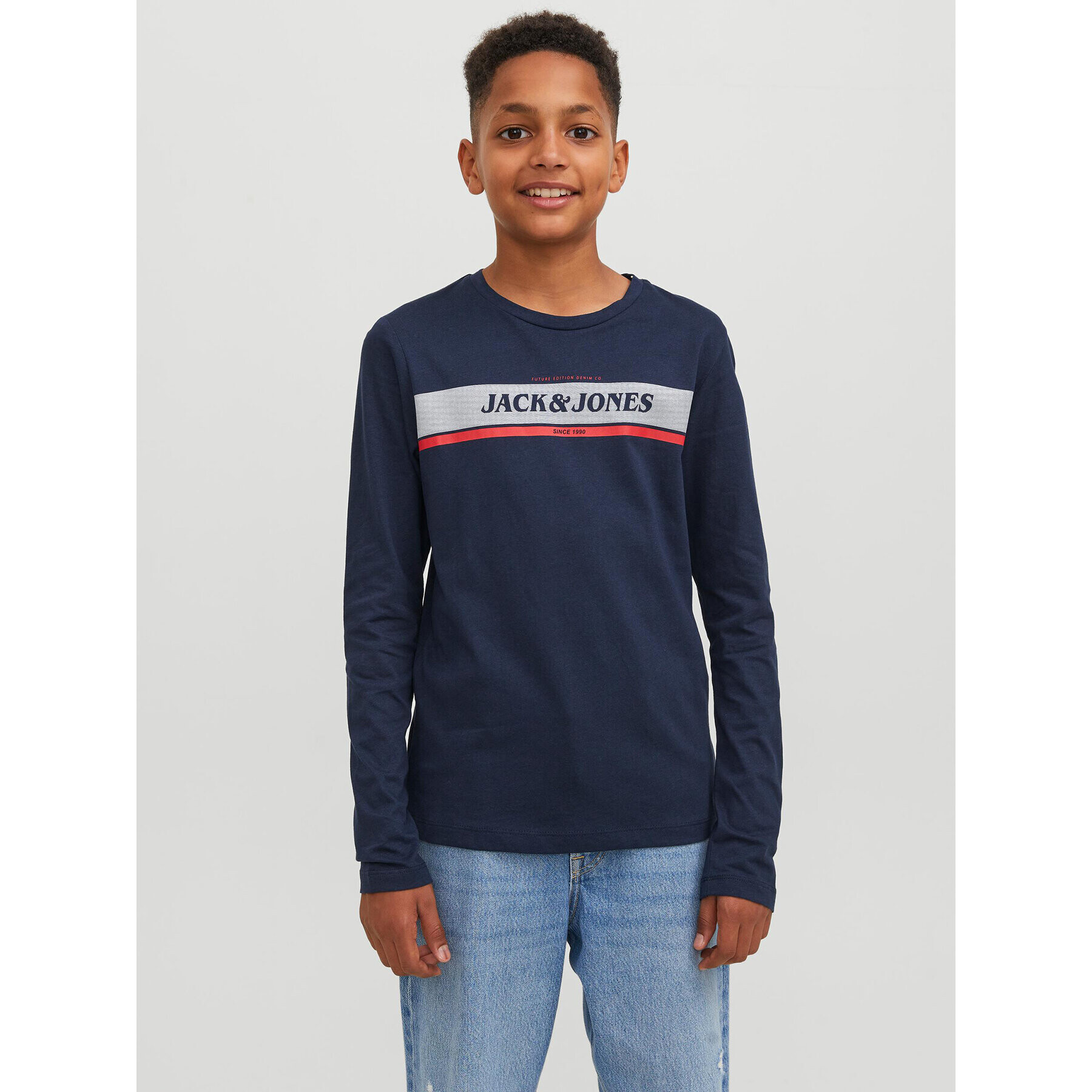 Jack&Jones Junior Блуза 12245919 Тъмносин Regular Fit - Pepit.bg