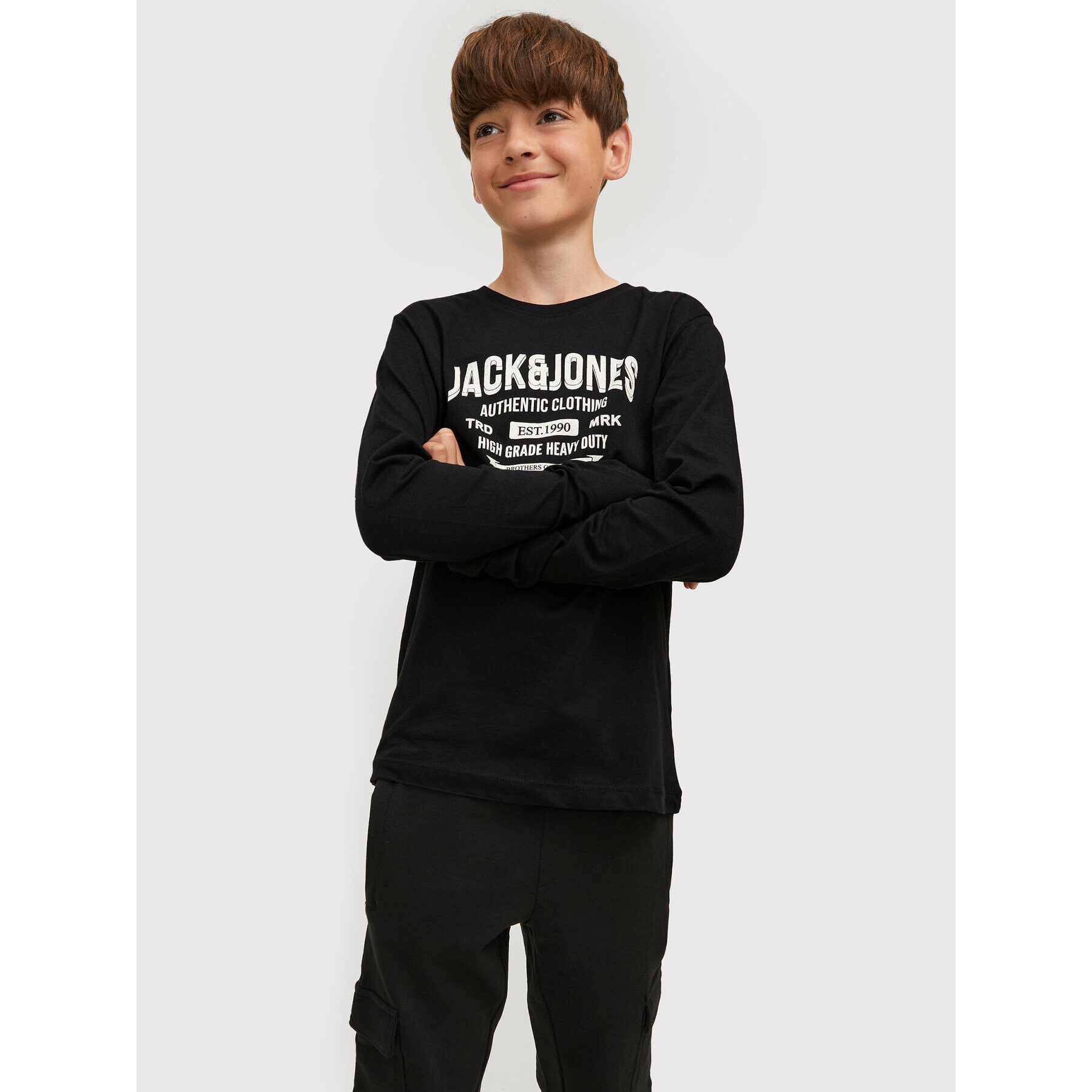 Jack&Jones Junior Блуза Ejeans 12212313 Черен Regular Fit - Pepit.bg