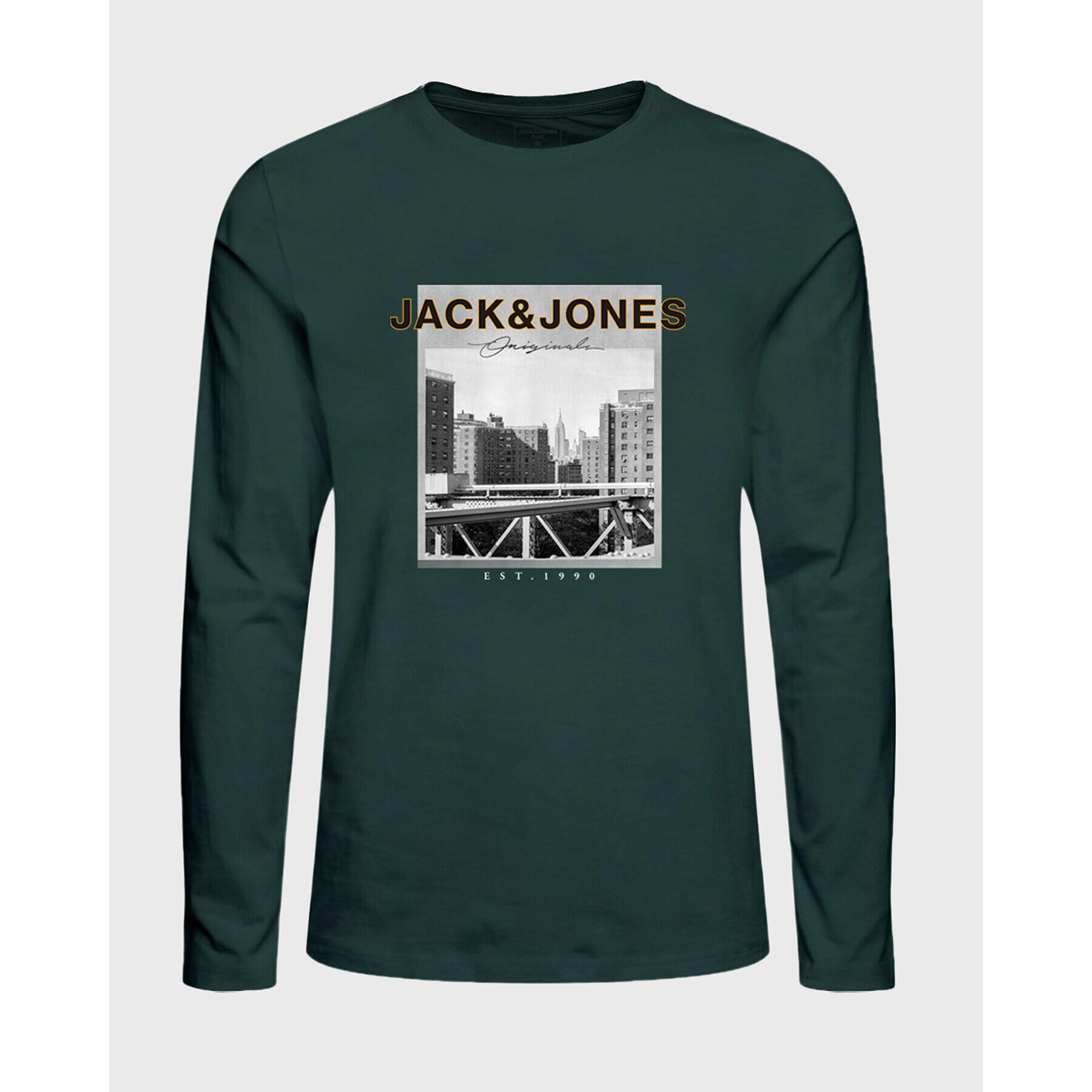Jack&Jones Junior Блуза Fridayphoto 12227909 Зелен Regular Fit - Pepit.bg