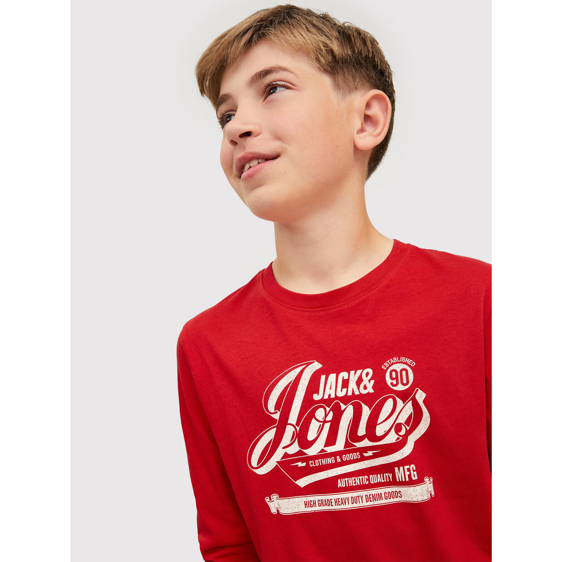 Jack&Jones Junior Блуза Jeans 12212313 Червен Regular Fit - Pepit.bg