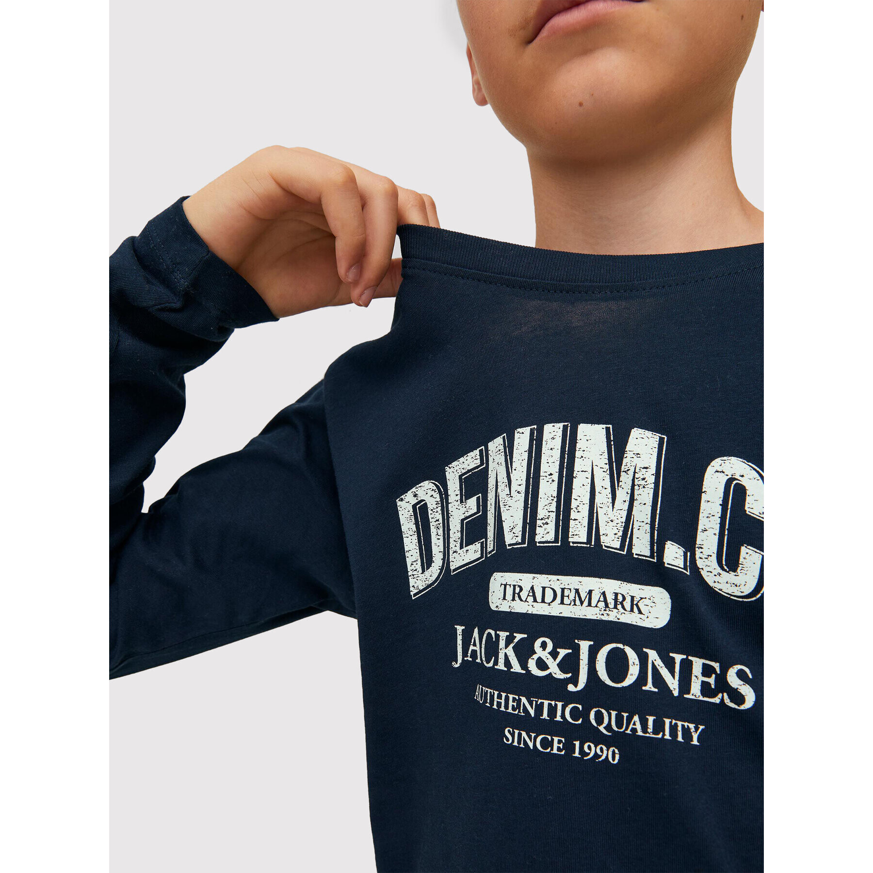 Jack&Jones Junior Блуза Jeans 12212313 Тъмносин Regular Fit - Pepit.bg