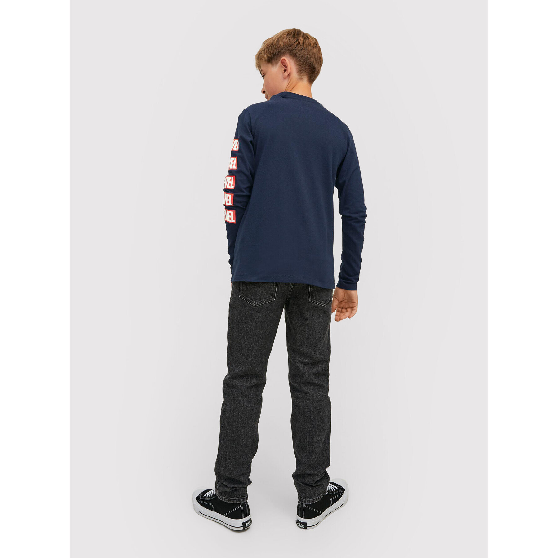 Jack&Jones Junior Блуза MARVEL 12217803 Тъмносин Regular Fit - Pepit.bg