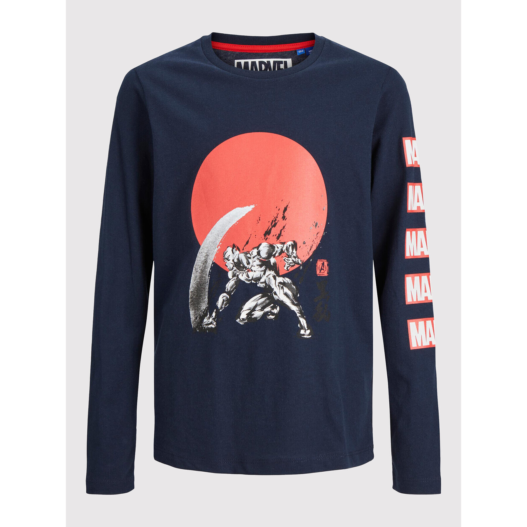 Jack&Jones Junior Блуза MARVEL 12217803 Тъмносин Regular Fit - Pepit.bg