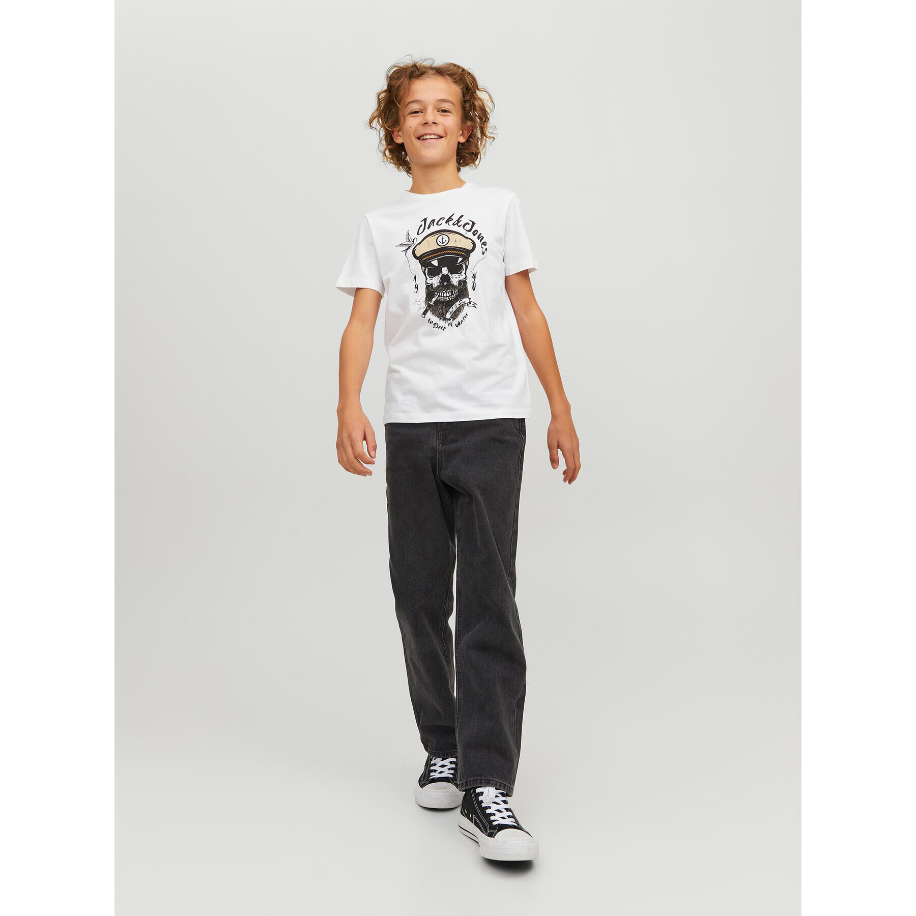 Jack&Jones Junior Дънки 12217782 Черен Relaxed Fit - Pepit.bg