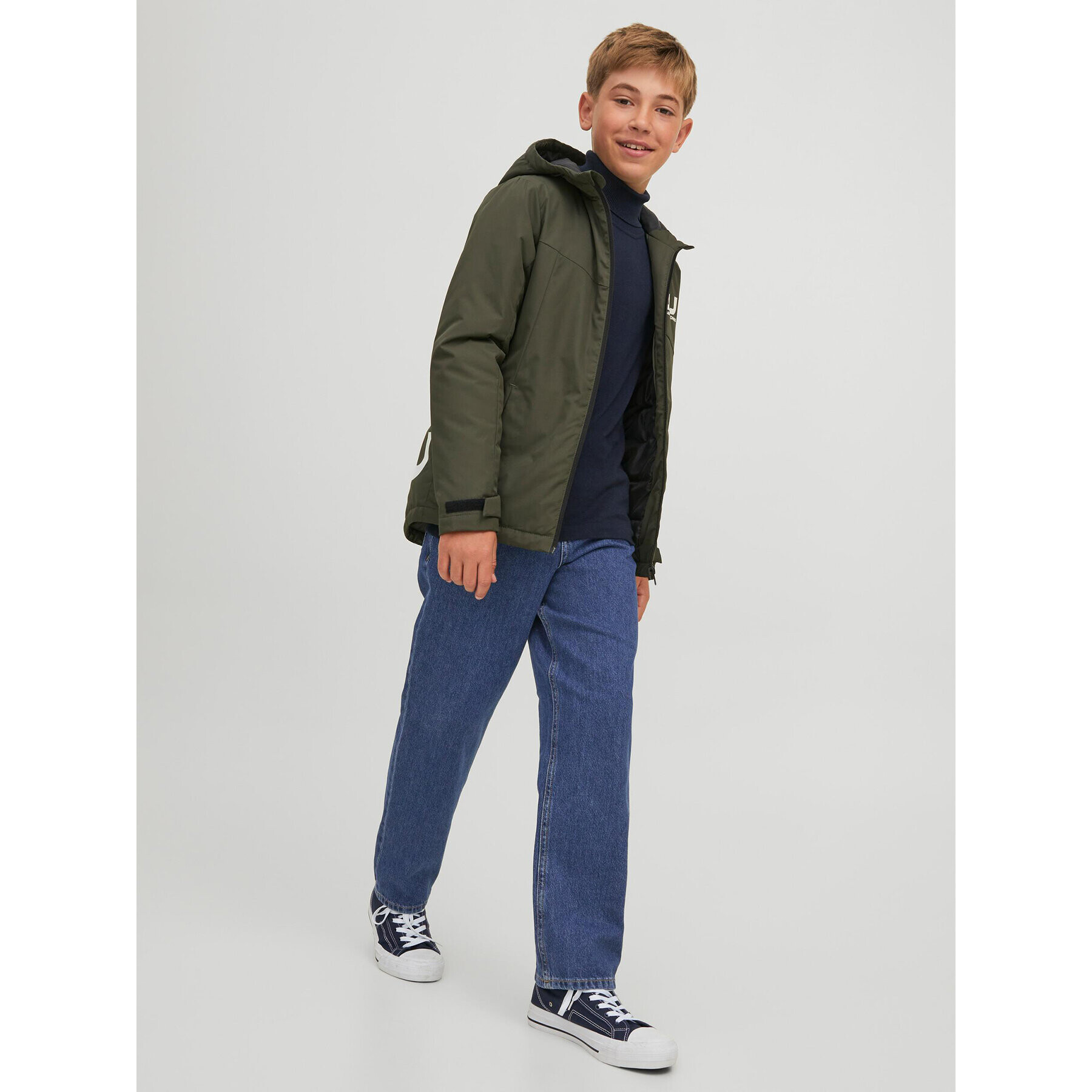 Jack&Jones Junior Дънки 12221414 Син Relaxed Fit - Pepit.bg