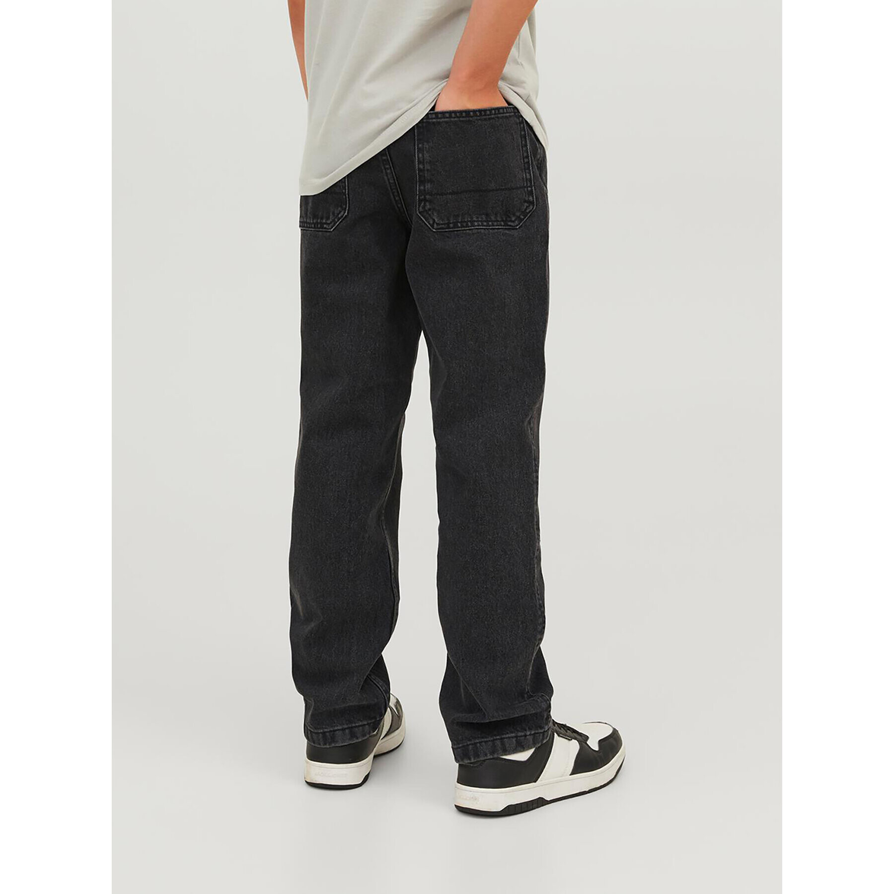 Jack&Jones Junior Дънки 12242847 Черен Relaxed Fit - Pepit.bg
