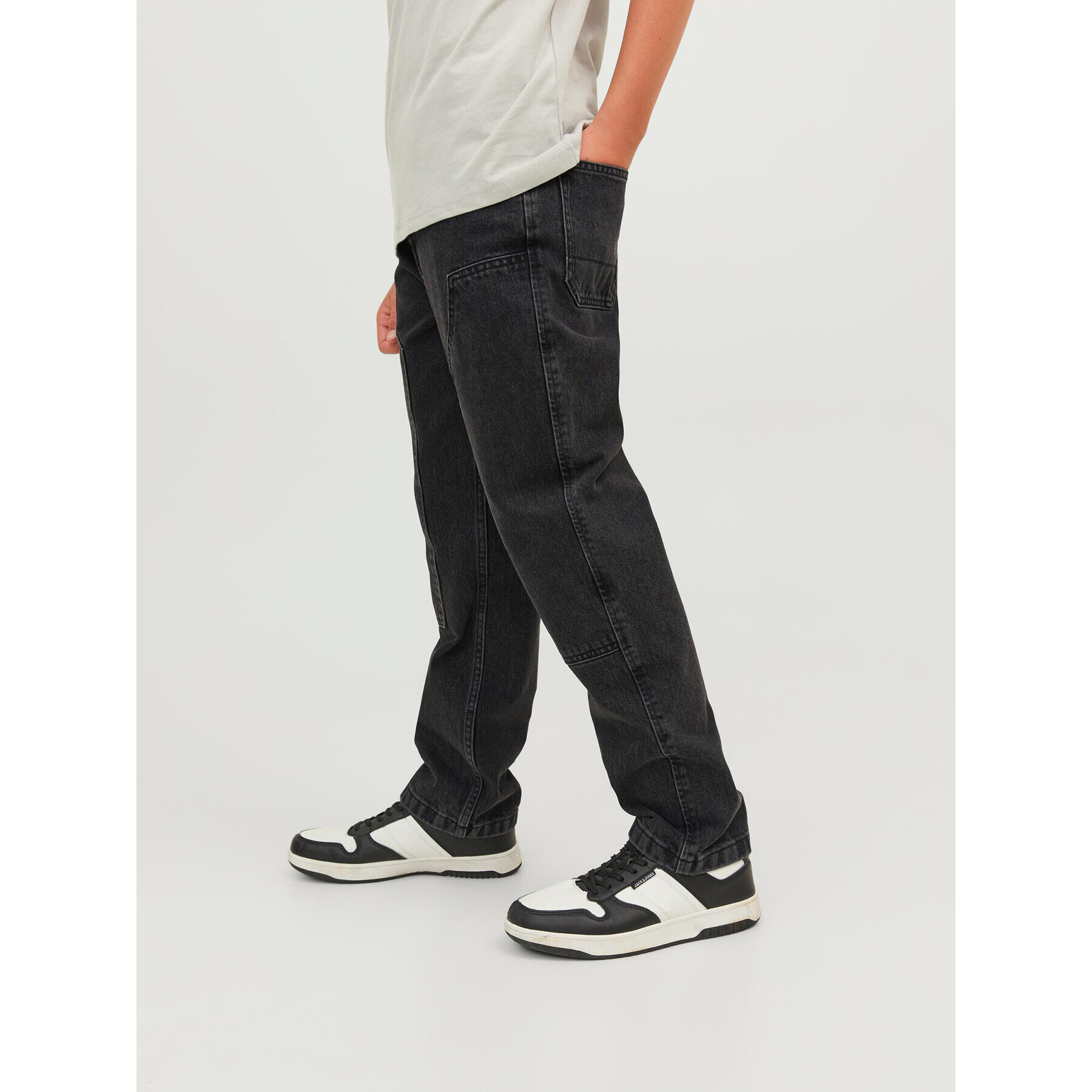 Jack&Jones Junior Дънки 12242847 Черен Relaxed Fit - Pepit.bg
