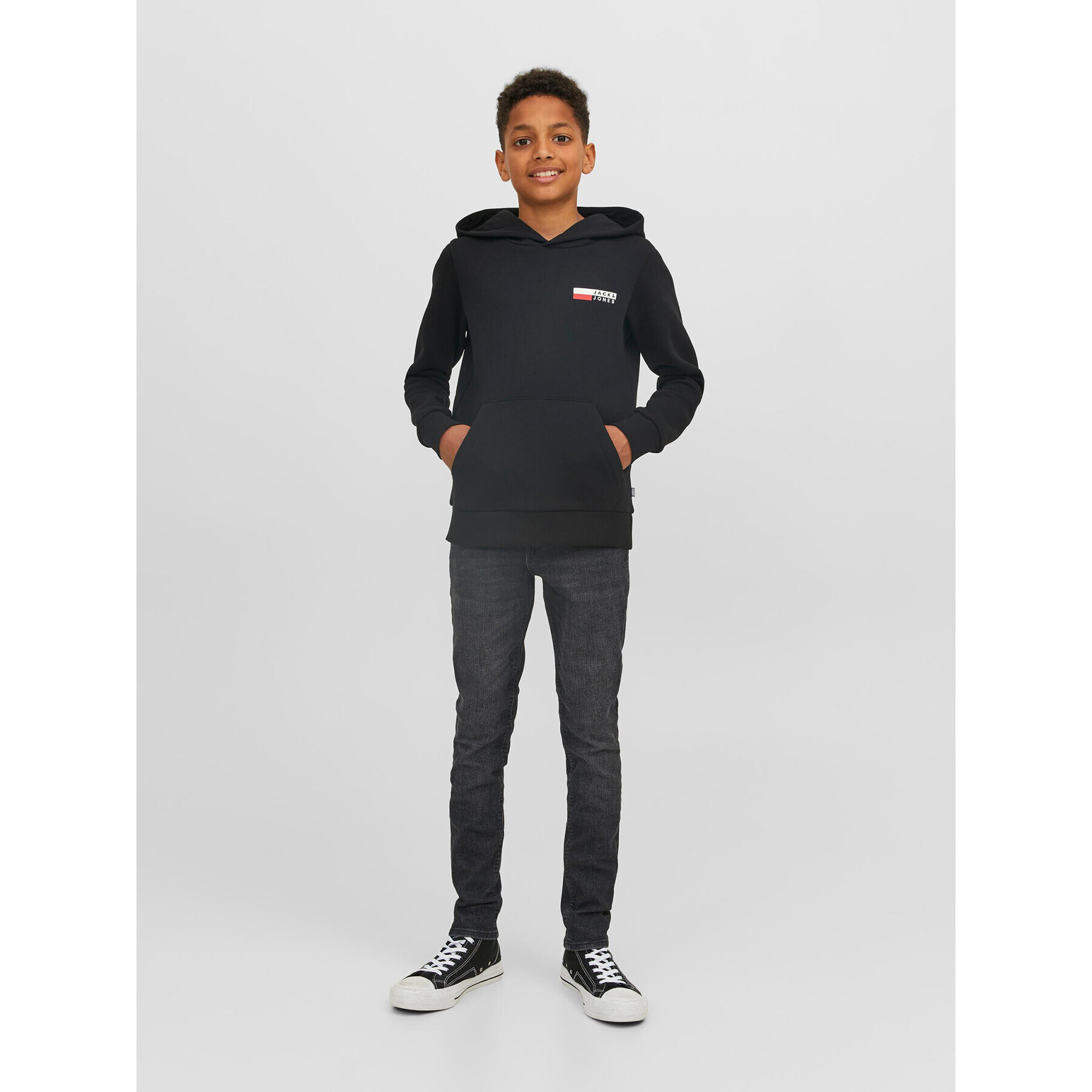 Jack&Jones Junior Дънки 12245824 Сив Skinny Fit - Pepit.bg