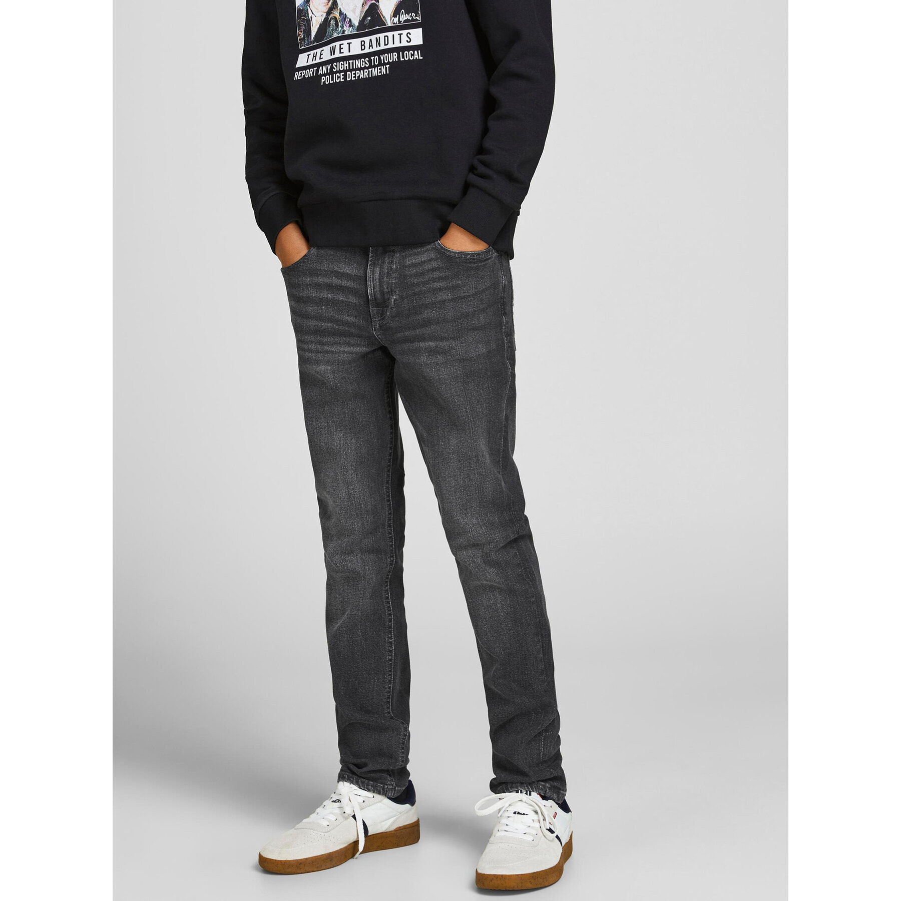 Jack&Jones Junior Дънки Glenn Original 12194966 Сив Slim Fit - Pepit.bg