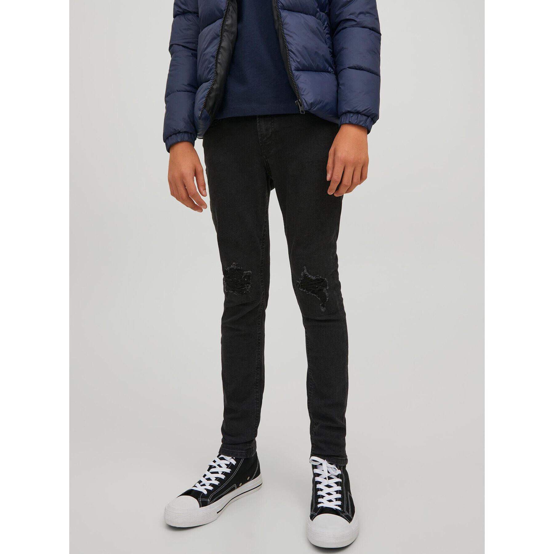 Jack&Jones Junior Дънки Liam 12213523 Черен Skinny Fit - Pepit.bg