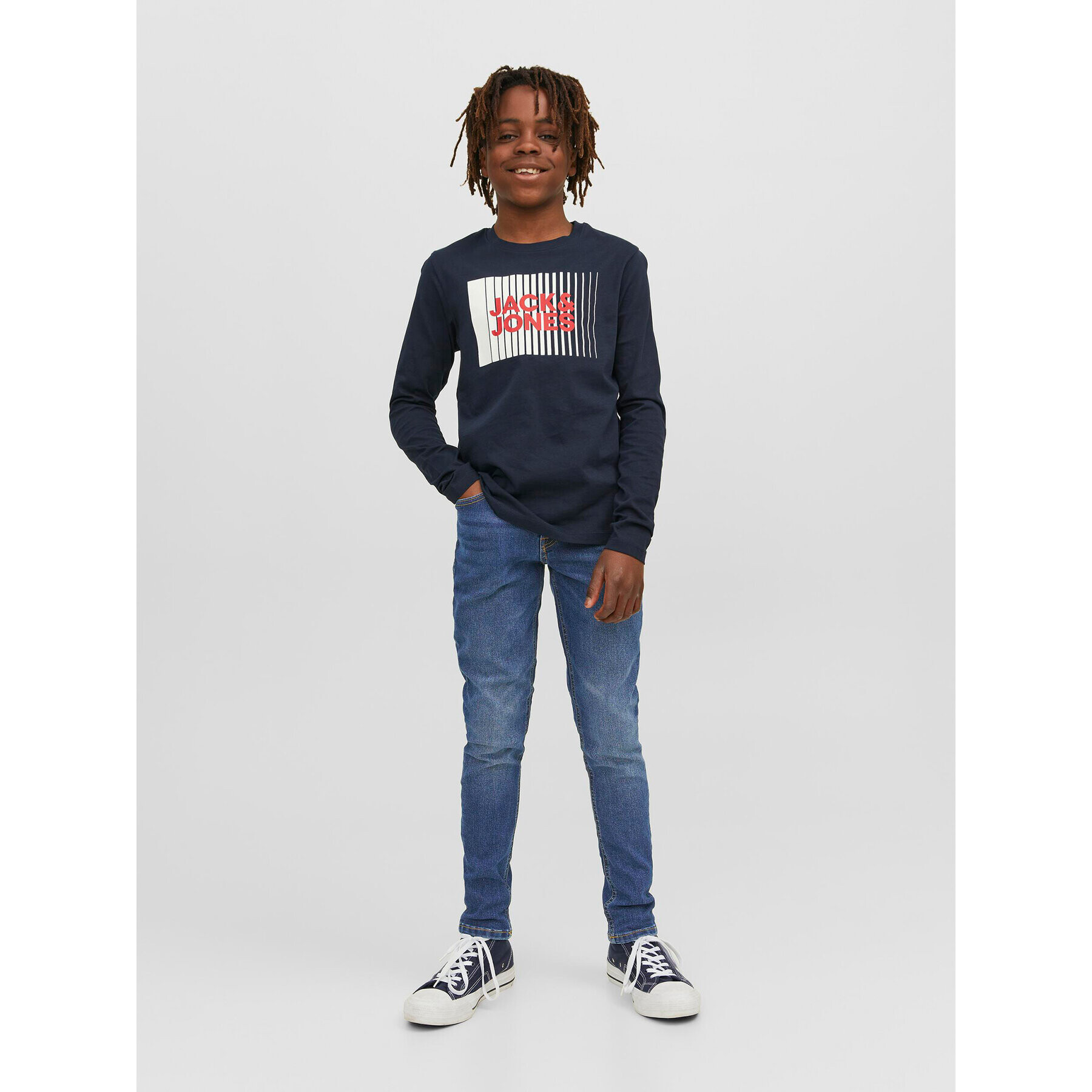 Jack&Jones Junior Дънки Liam 12242680 Син Skinny Fit - Pepit.bg