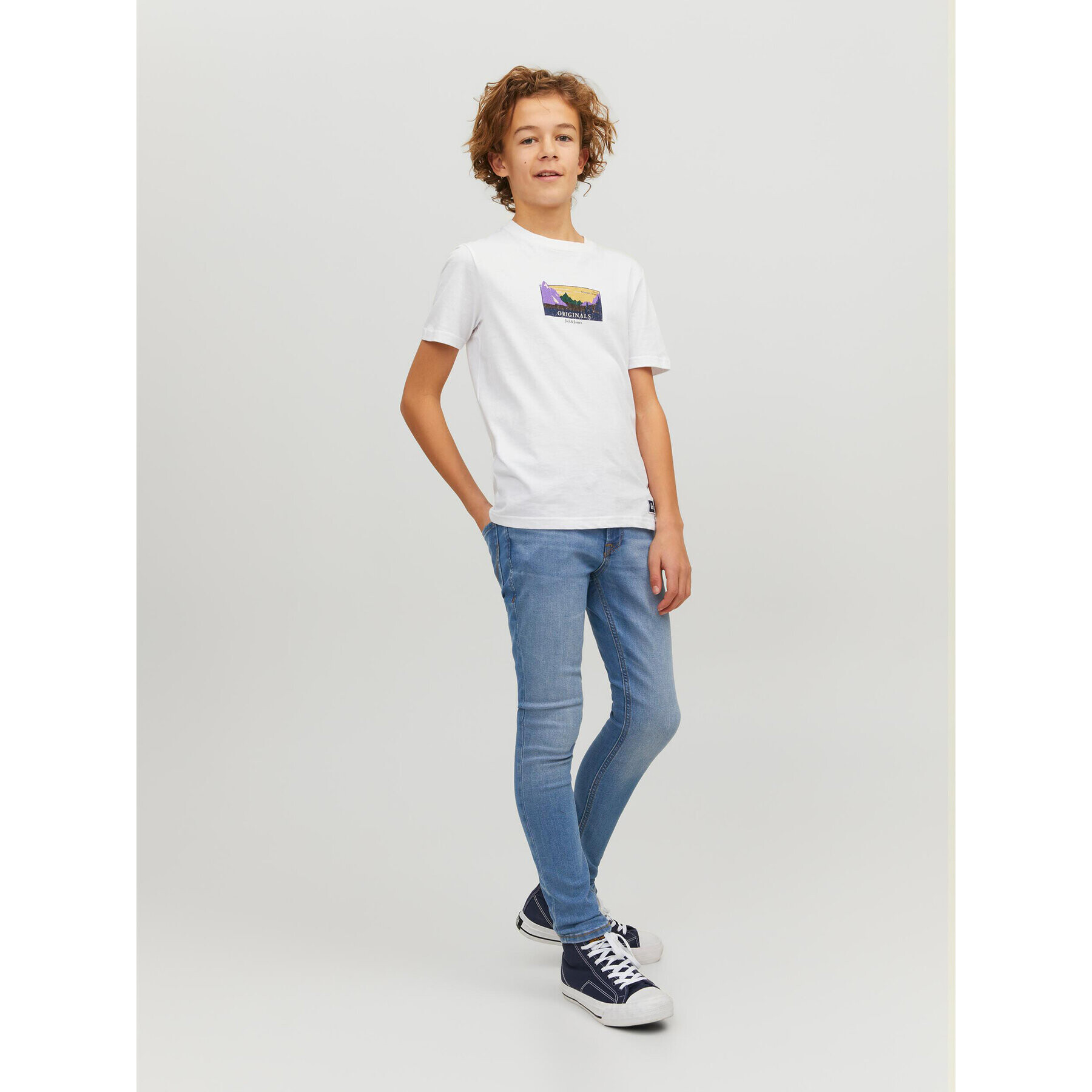 Jack&Jones Junior Дънки Liam Original 12178281 Син Skinny Fit - Pepit.bg