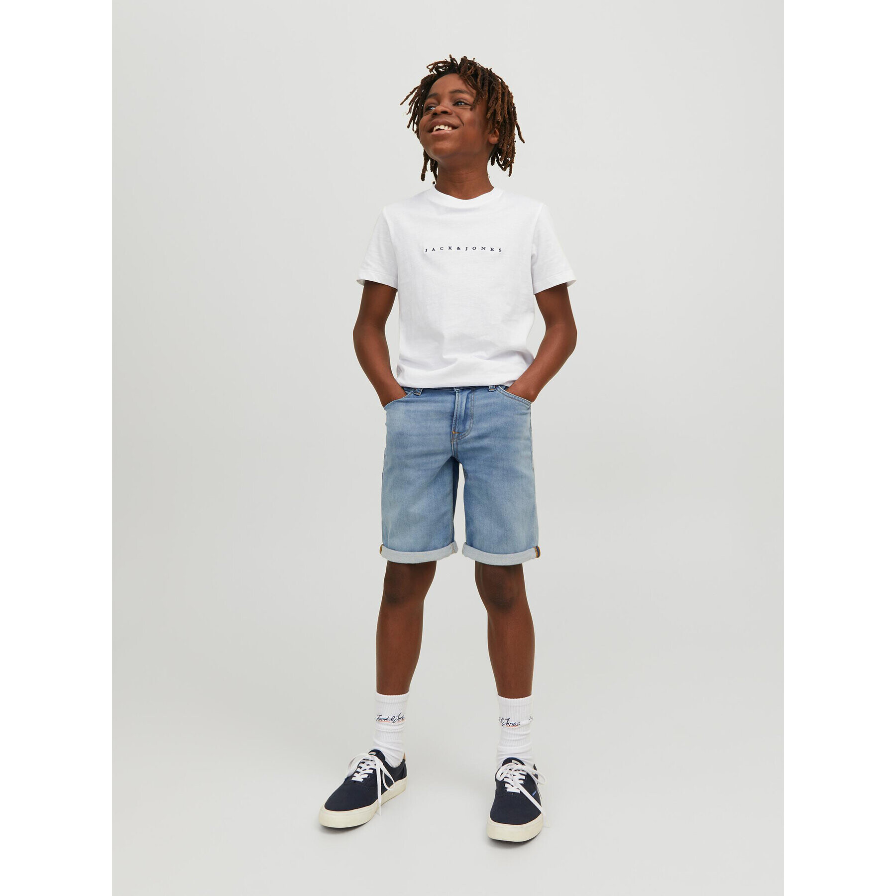Jack&Jones Junior Дънкови шорти 12224573 Син Regular Fit - Pepit.bg
