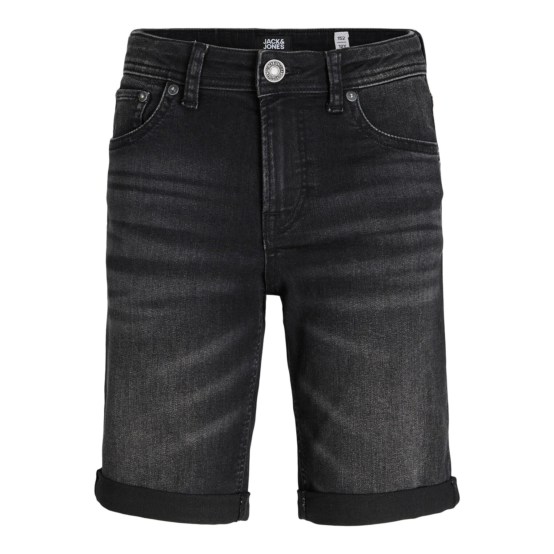 Jack&Jones Junior Дънкови шорти 12230494 Черен Regular Fit - Pepit.bg