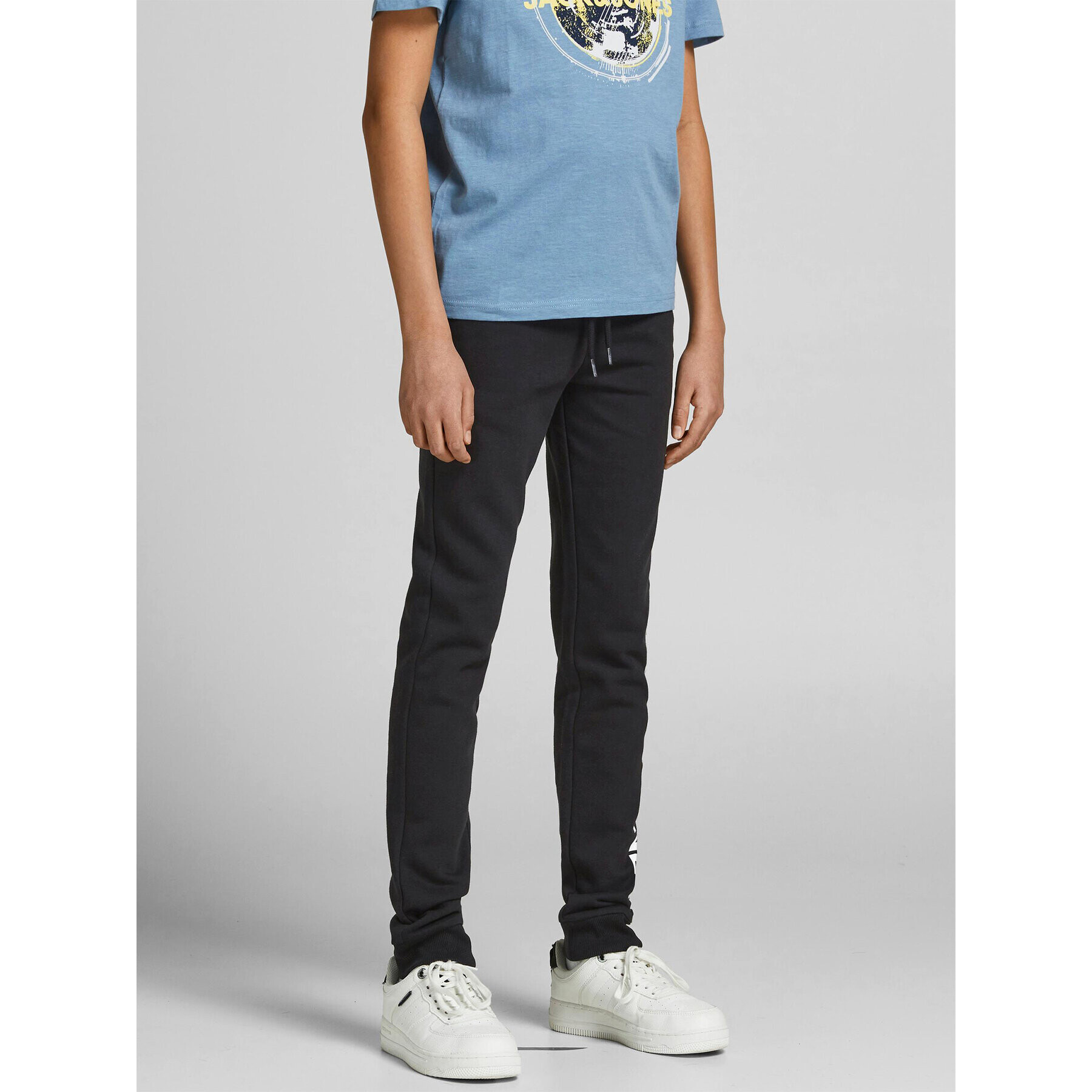 Jack&Jones Junior Долнище анцуг 12206236 Черен Slim Fit - Pepit.bg