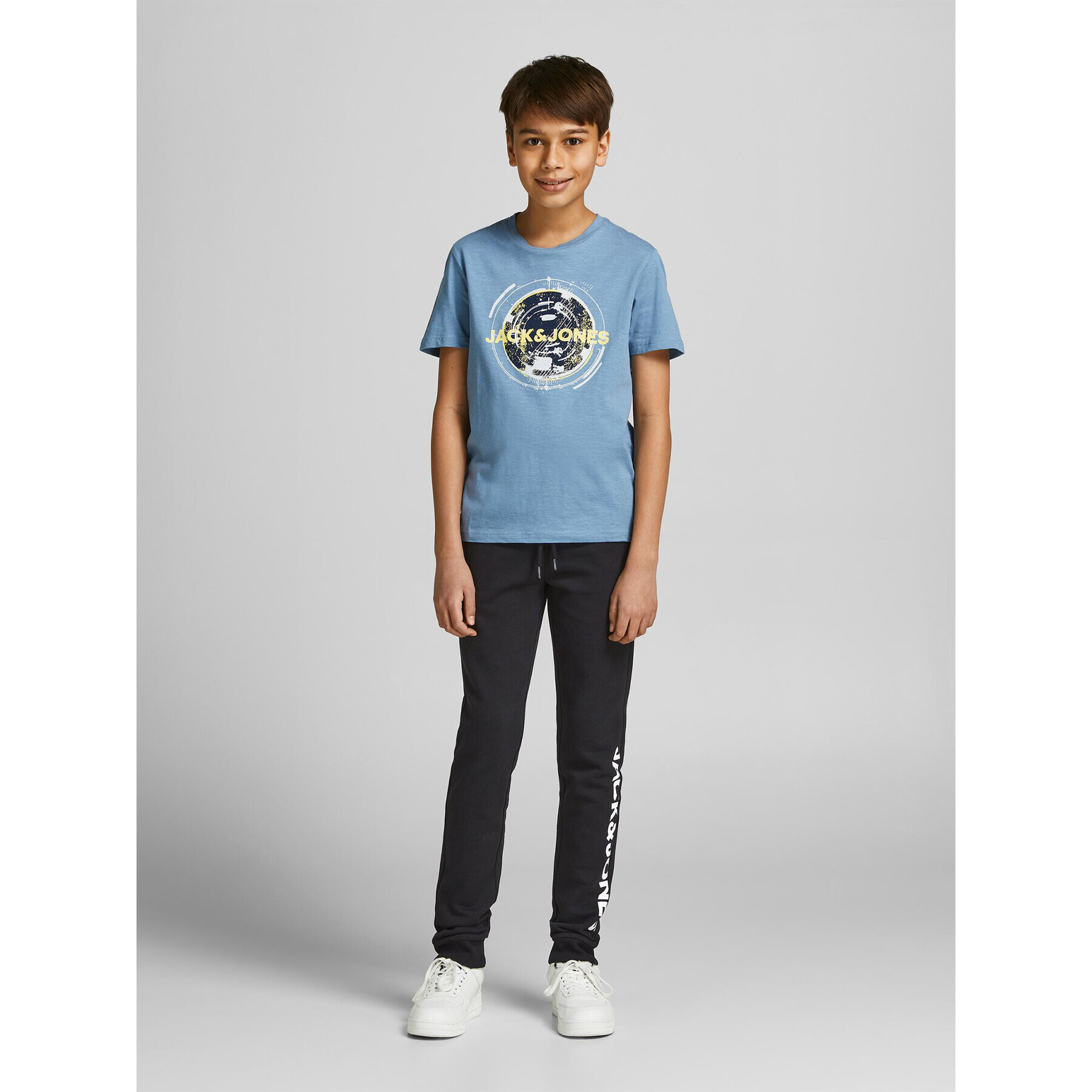 Jack&Jones Junior Долнище анцуг 12206236 Черен Slim Fit - Pepit.bg