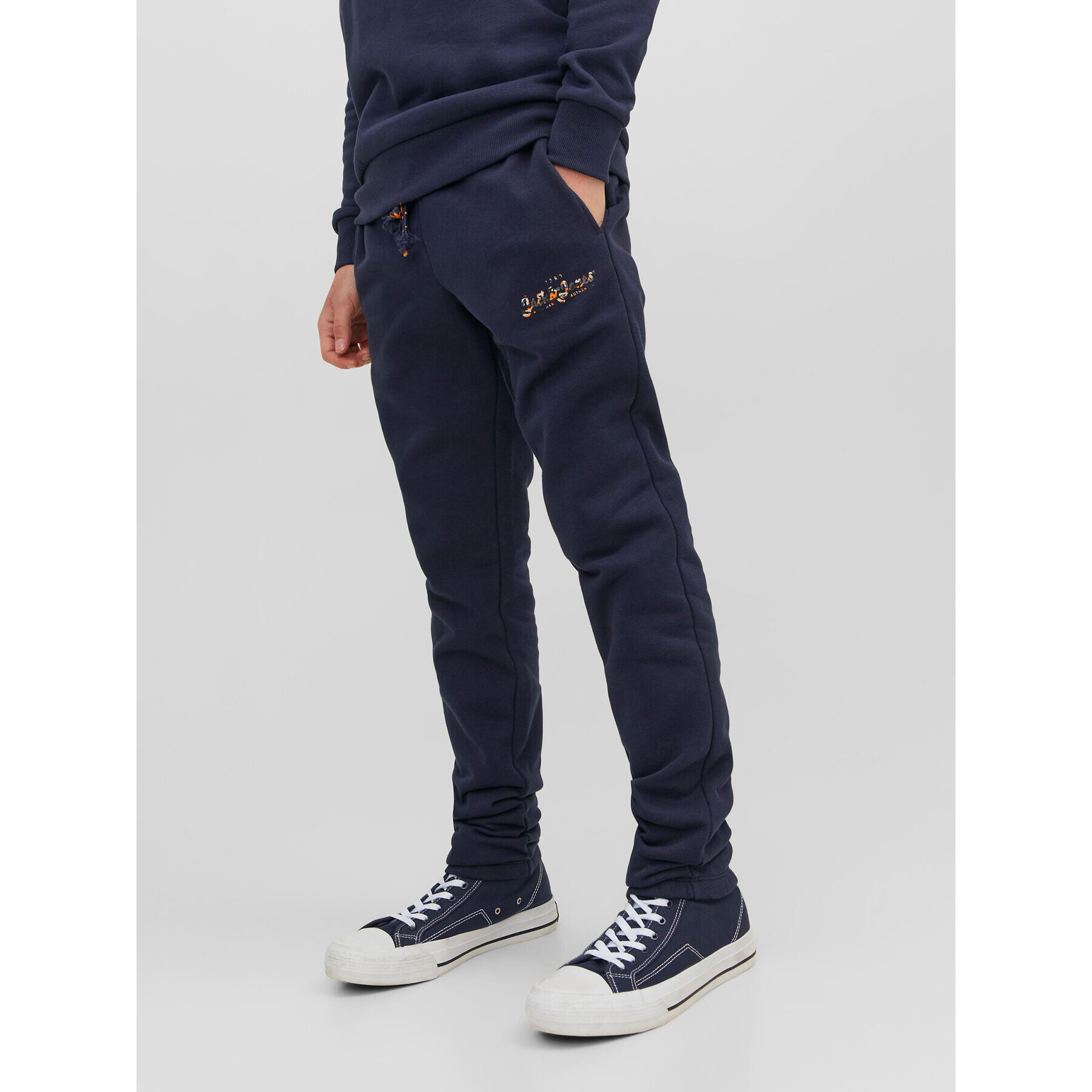 Jack&Jones Junior Долнище анцуг 12237173 Тъмносин Comfort Fit - Pepit.bg