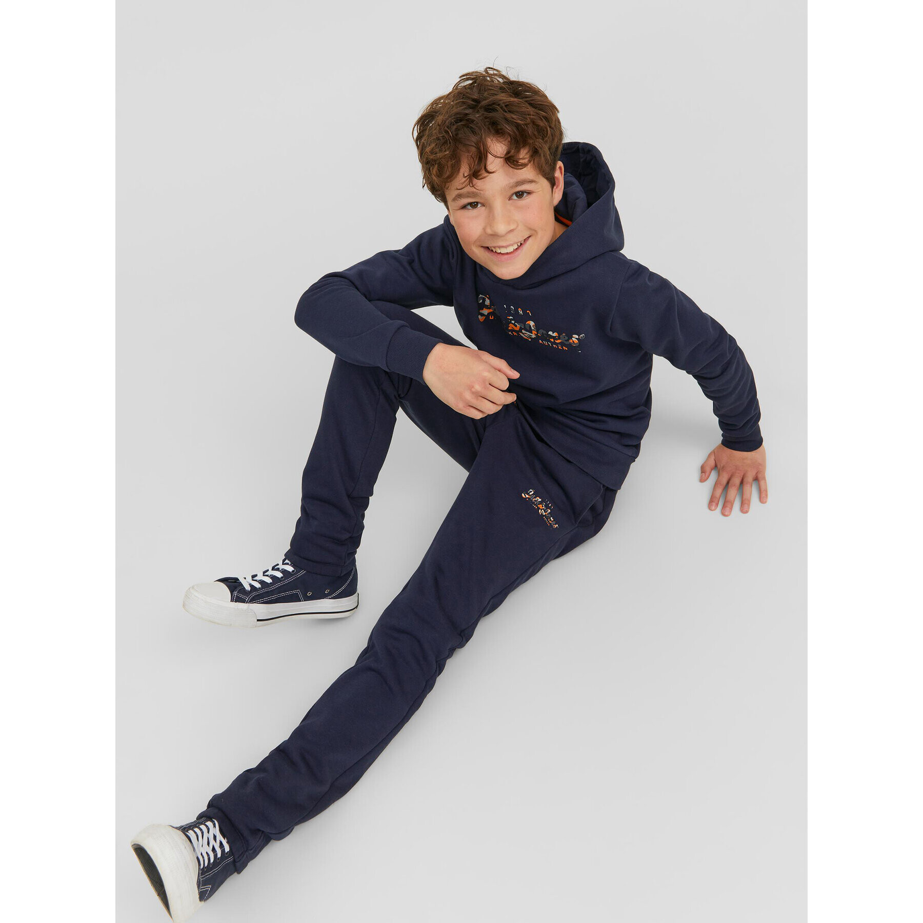 Jack&Jones Junior Долнище анцуг 12237173 Тъмносин Comfort Fit - Pepit.bg