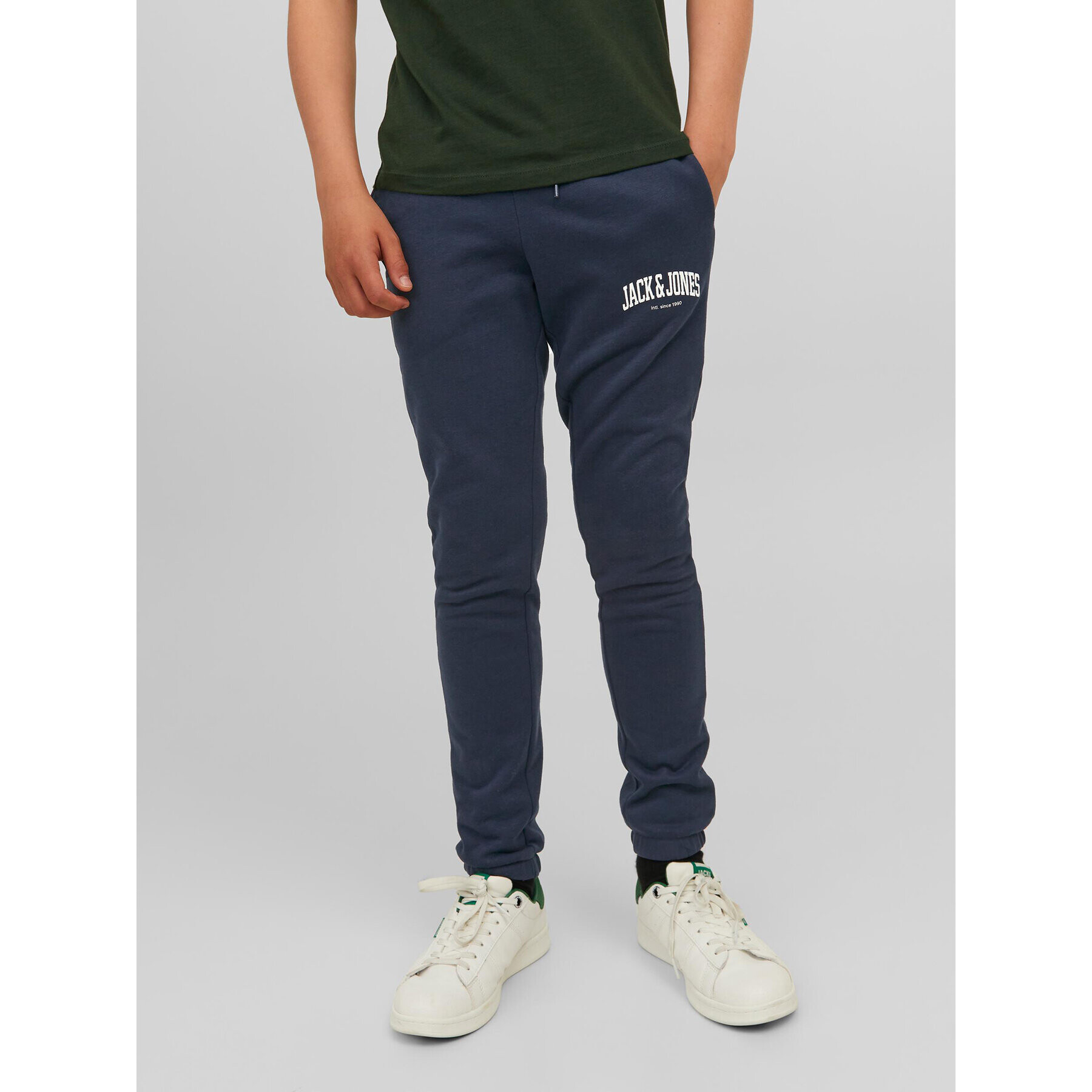 Jack&Jones Junior Долнище анцуг 12237403 Тъмносин Slim Fit - Pepit.bg