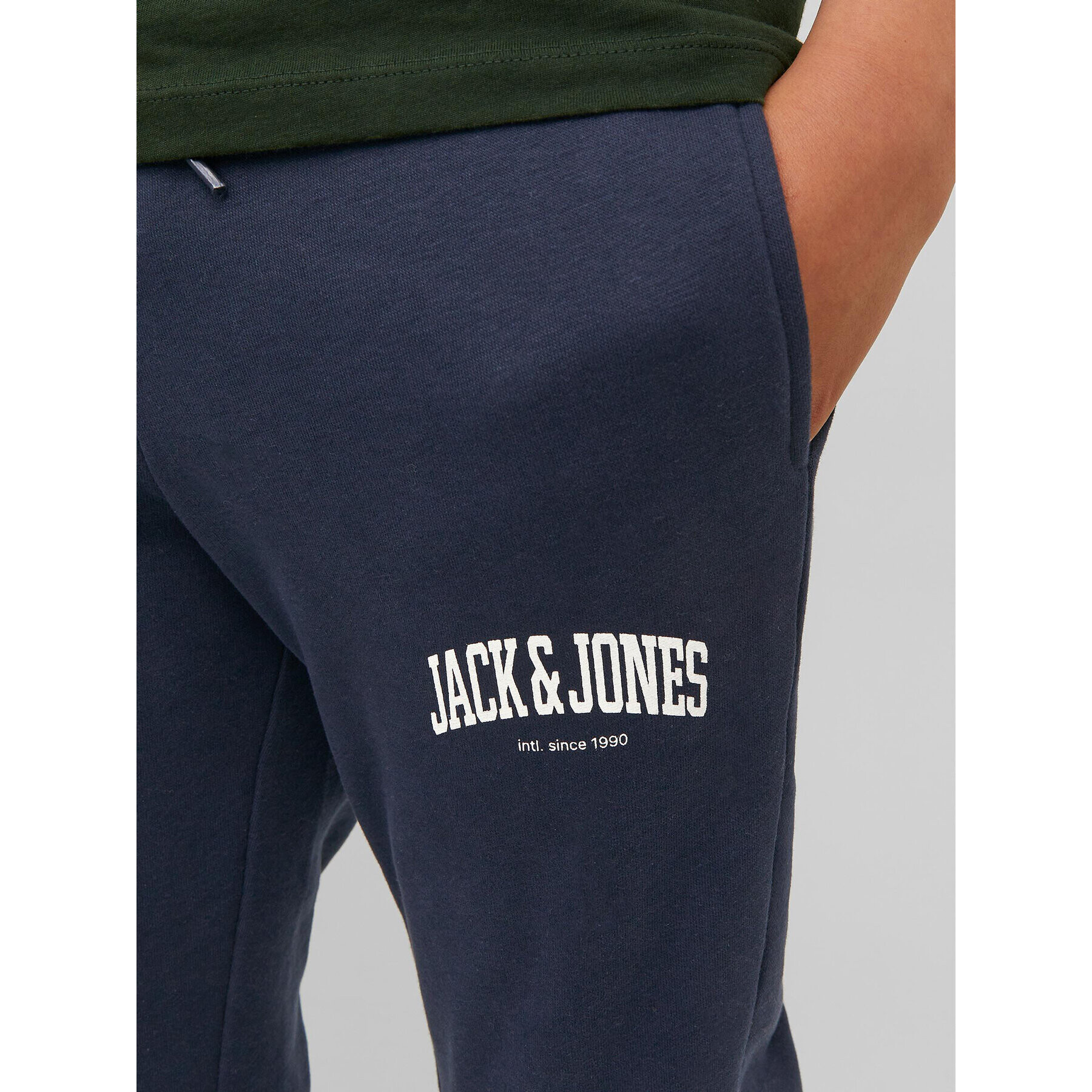 Jack&Jones Junior Долнище анцуг 12237403 Тъмносин Slim Fit - Pepit.bg