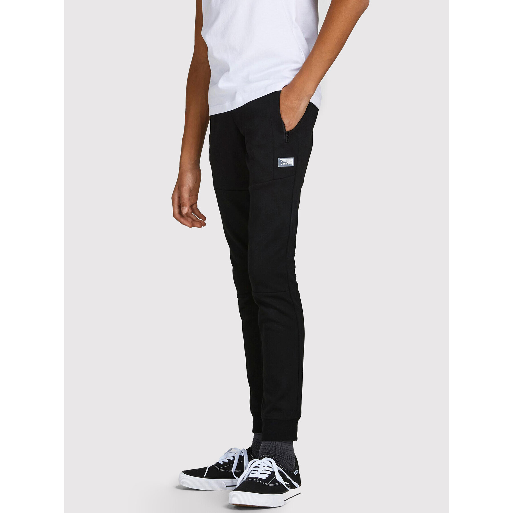 Jack&Jones Junior Долнище анцуг Will 12189809 Черен Regular Fit - Pepit.bg