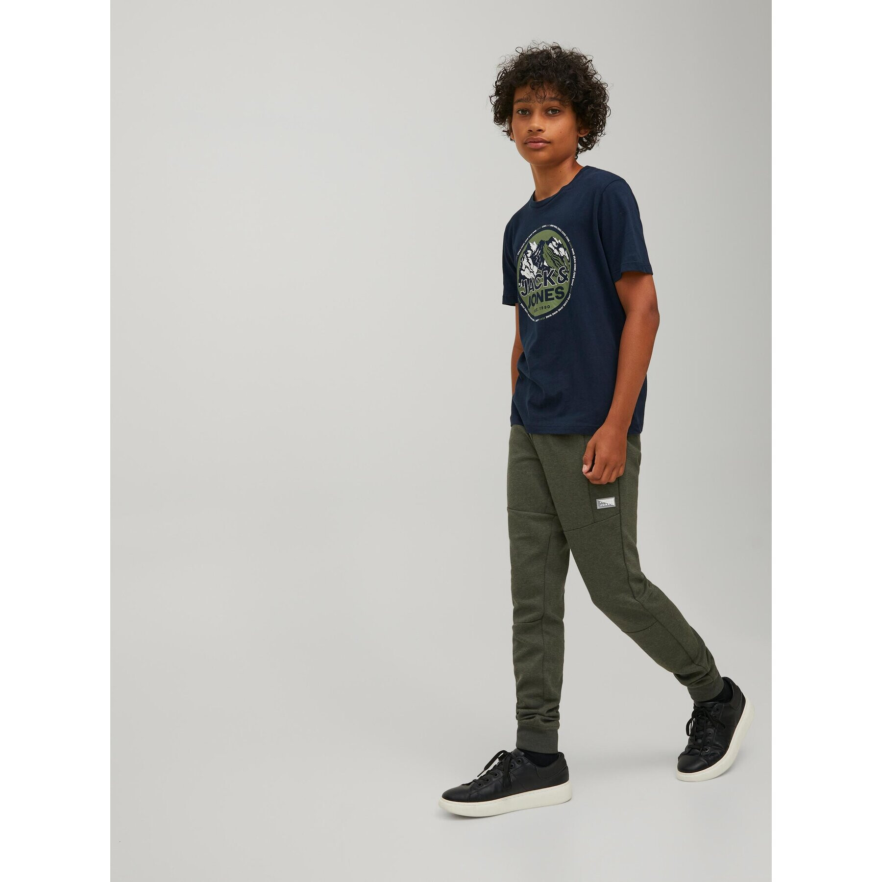 Jack&Jones Junior Долнище анцуг Will 12189809 Зелен Regular Fit - Pepit.bg