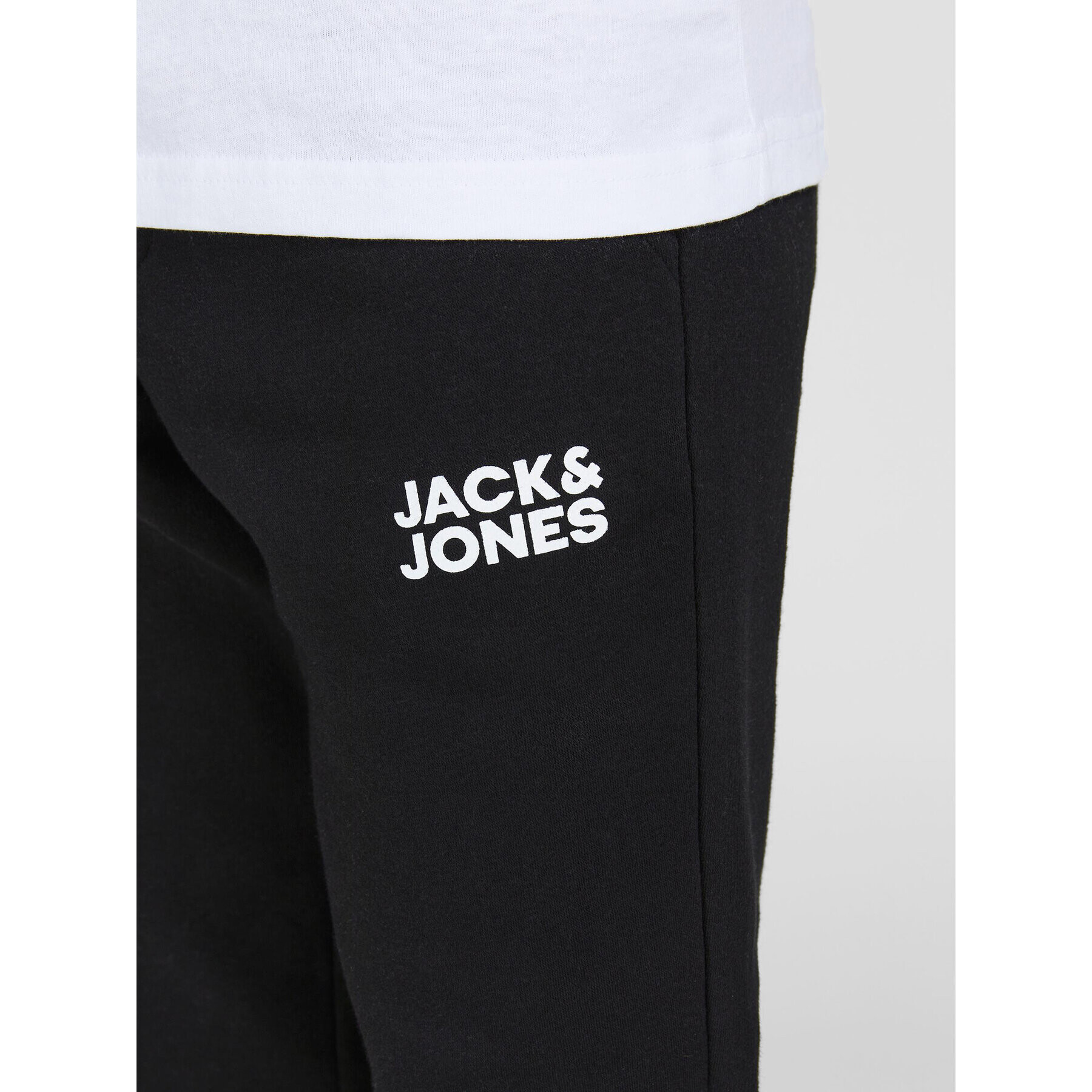 Jack&Jones Junior Долнище анцуг Gordon 12179798 Черен Regular Fit - Pepit.bg