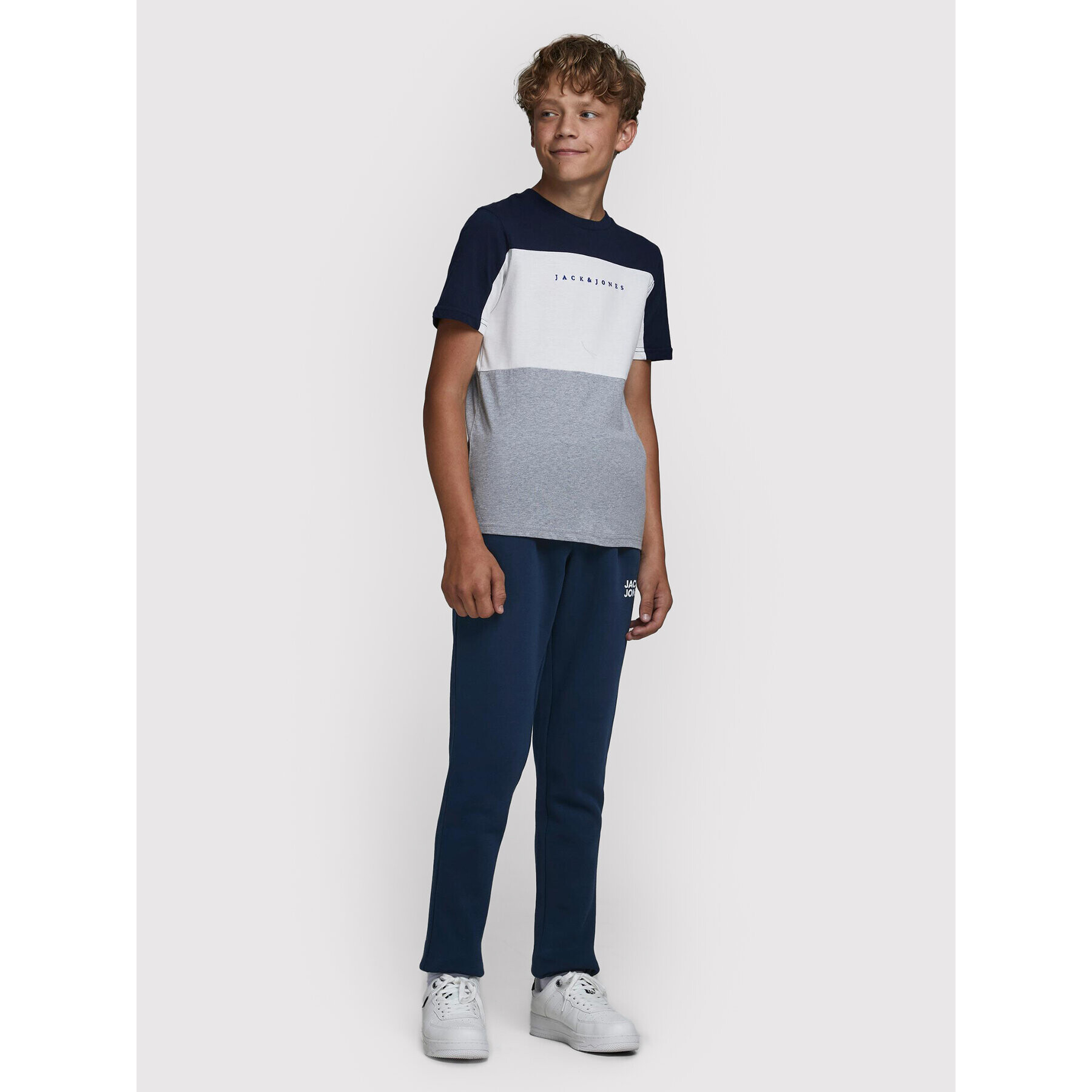 Jack&Jones Junior Долнище анцуг Gordon 12179798 Тъмносин Regular Fit - Pepit.bg