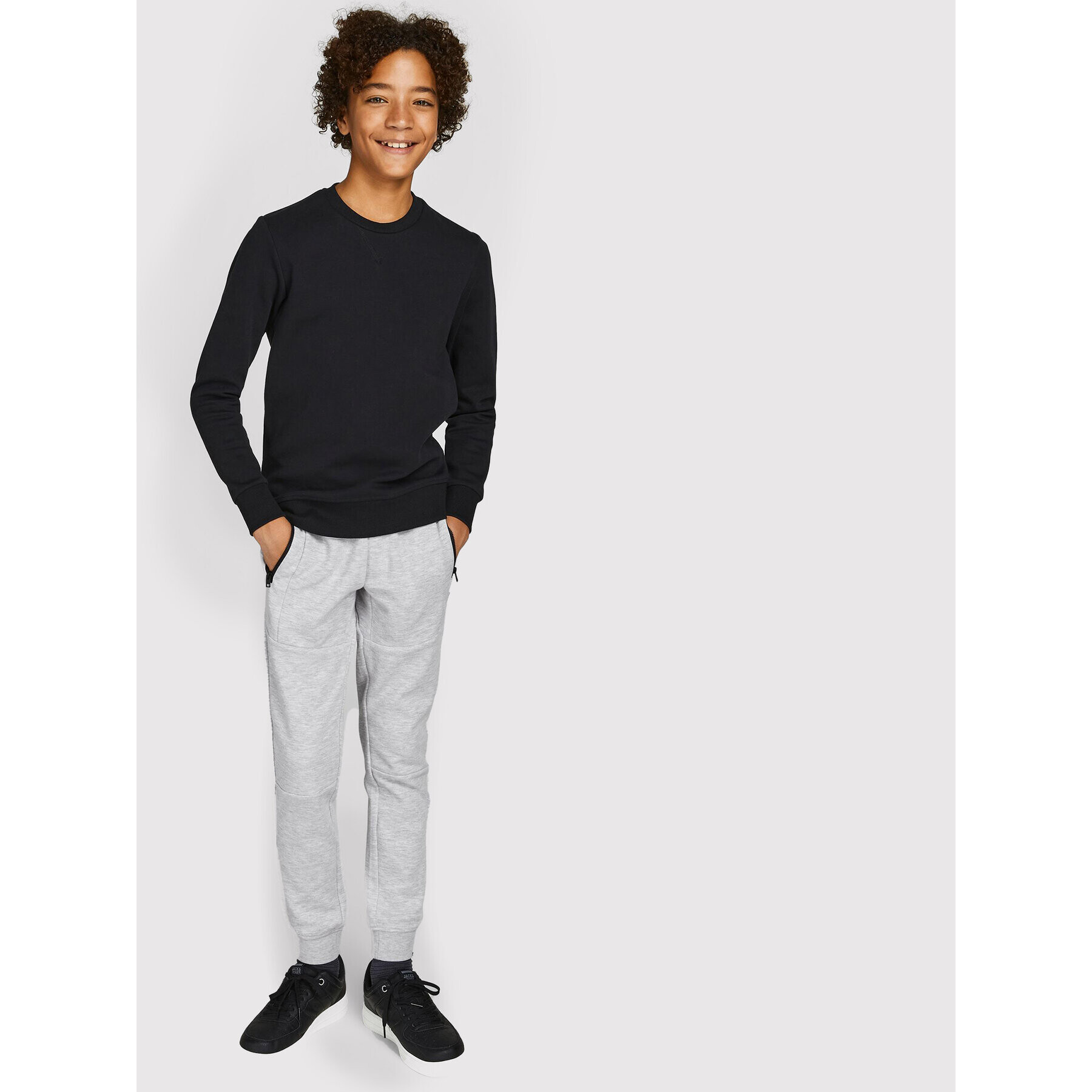 Jack&Jones Junior Долнище анцуг Will 12189809 Сив Regular Fit - Pepit.bg