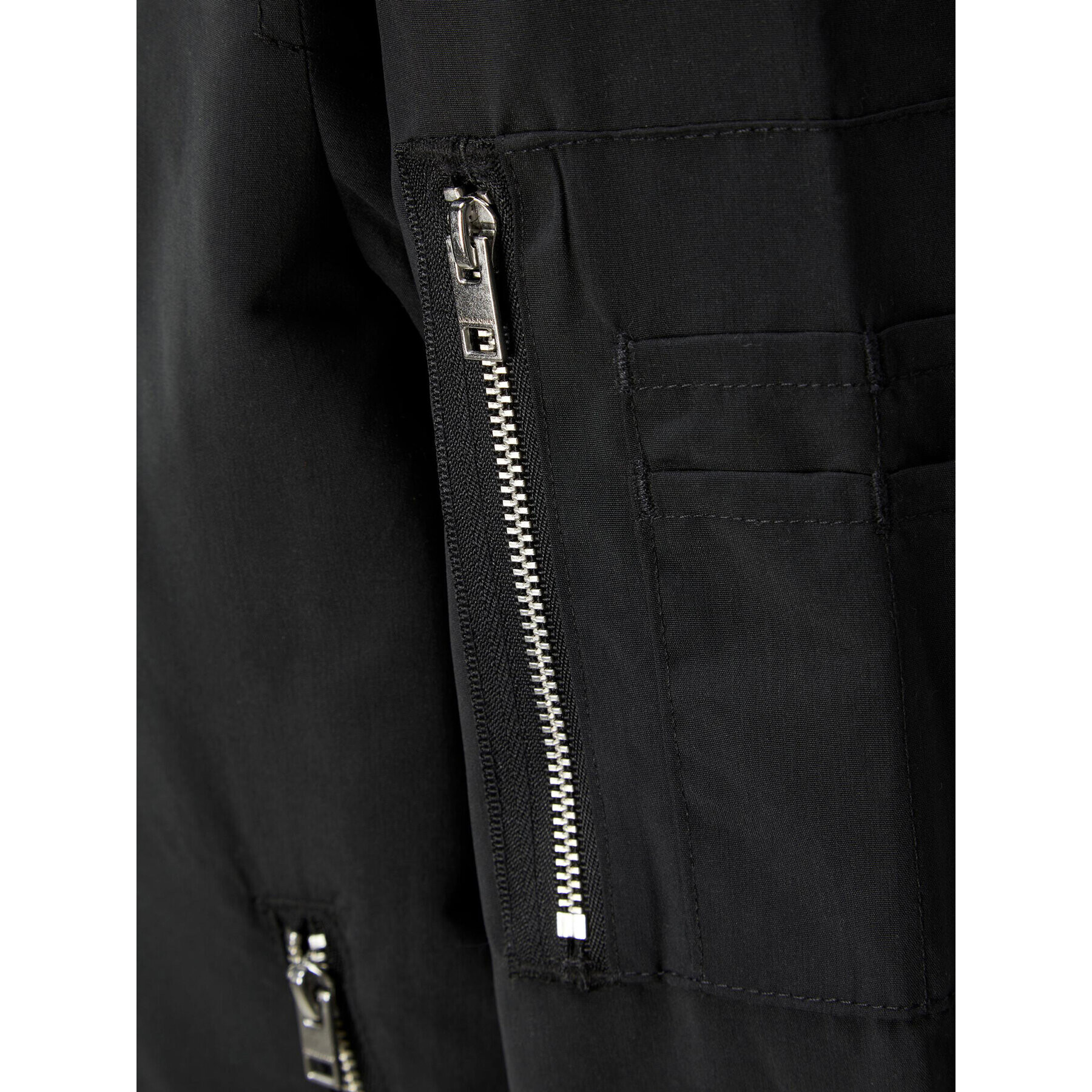 Jack&Jones Junior Яке бомбър Rush 12182385 Черен Regular Fit - Pepit.bg