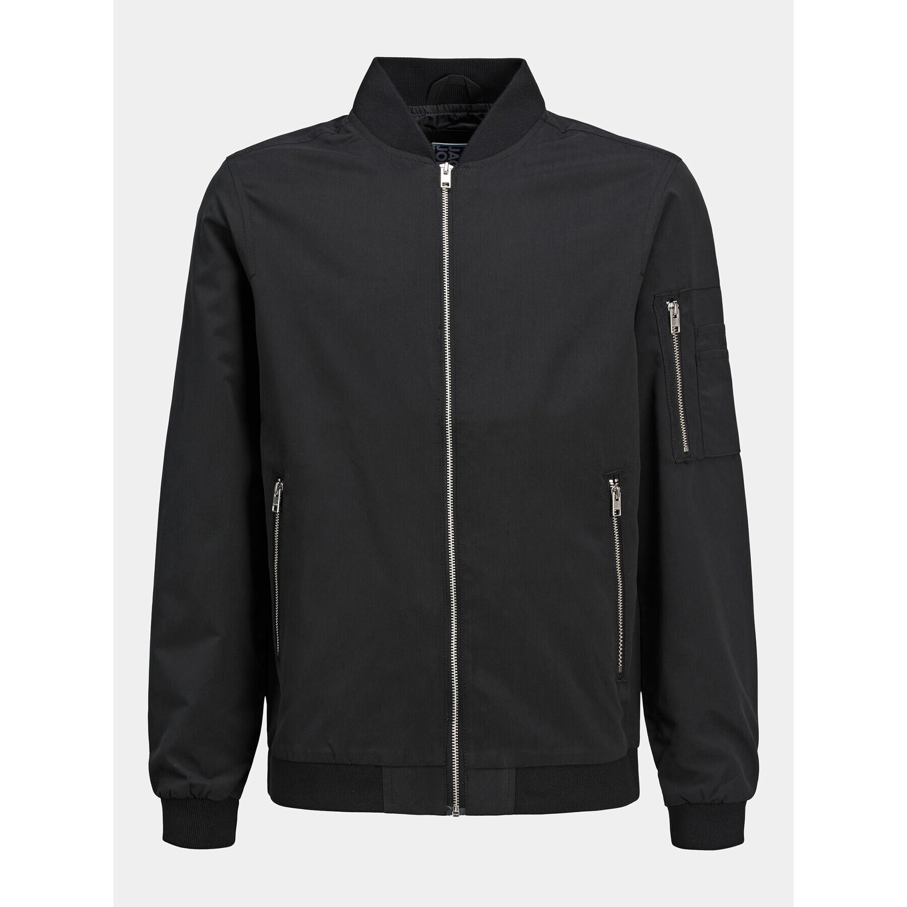 Jack&Jones Junior Яке бомбър Rush 12182385 Черен Regular Fit - Pepit.bg
