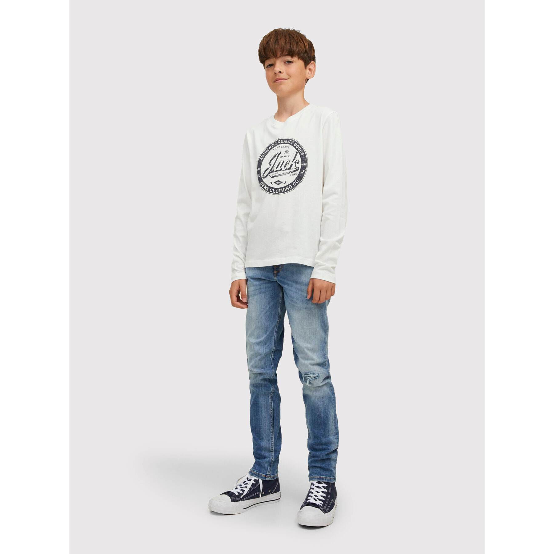 Jack&Jones Junior Комплект 2 блузи Jeans 12222427 Тъмносин Regular Fit - Pepit.bg