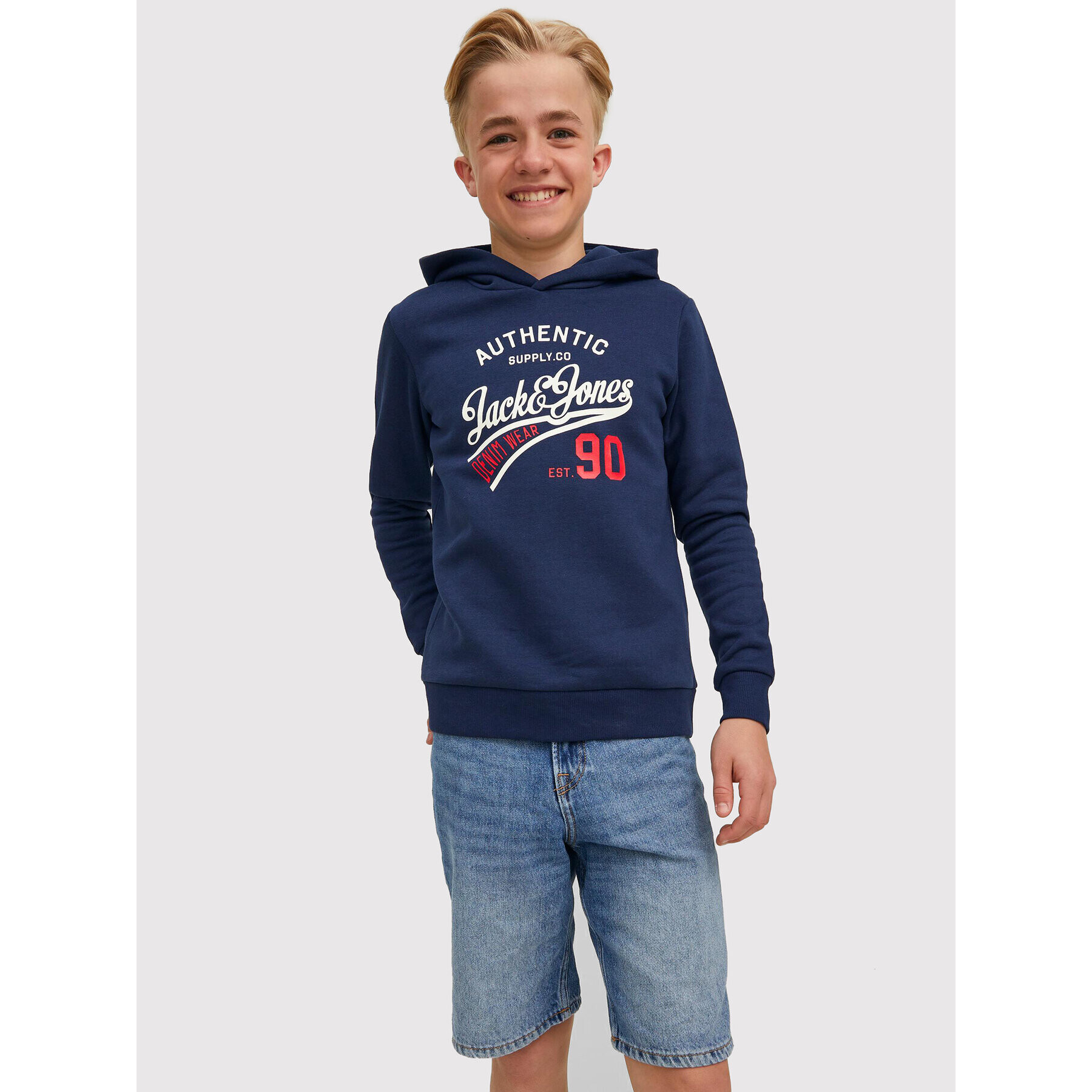 Jack&Jones Junior Комплект 2 суитшърта Than 12222426 Тъмносин Regular Fit - Pepit.bg