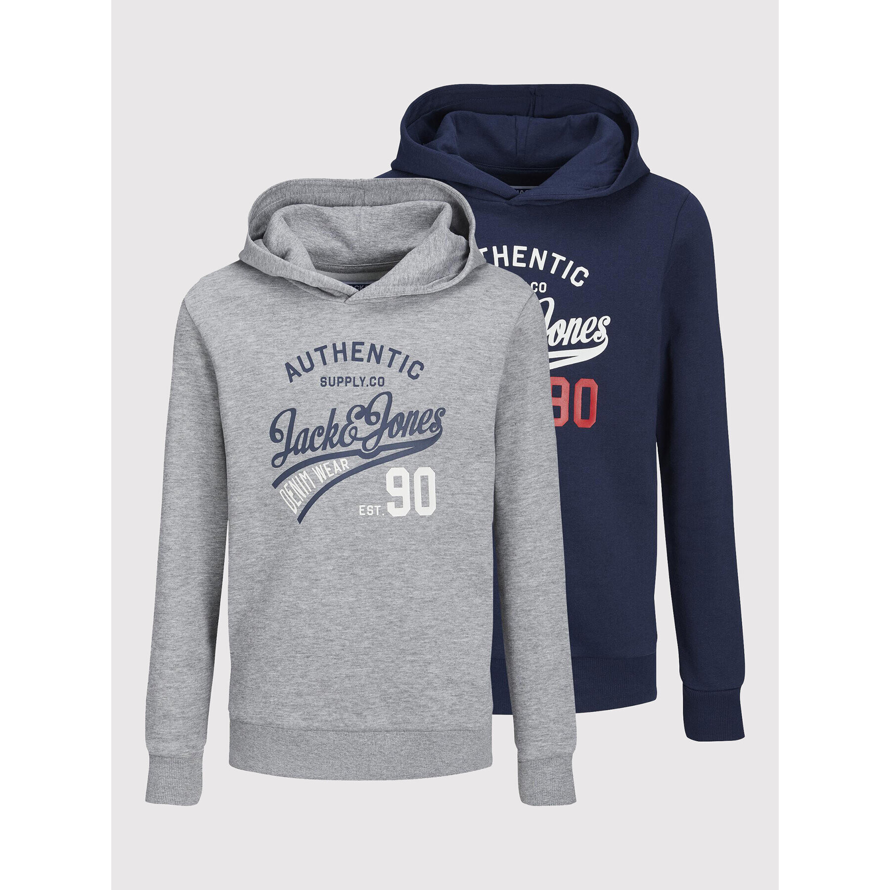 Jack&Jones Junior Комплект 2 суитшърта Than 12222426 Тъмносин Regular Fit - Pepit.bg