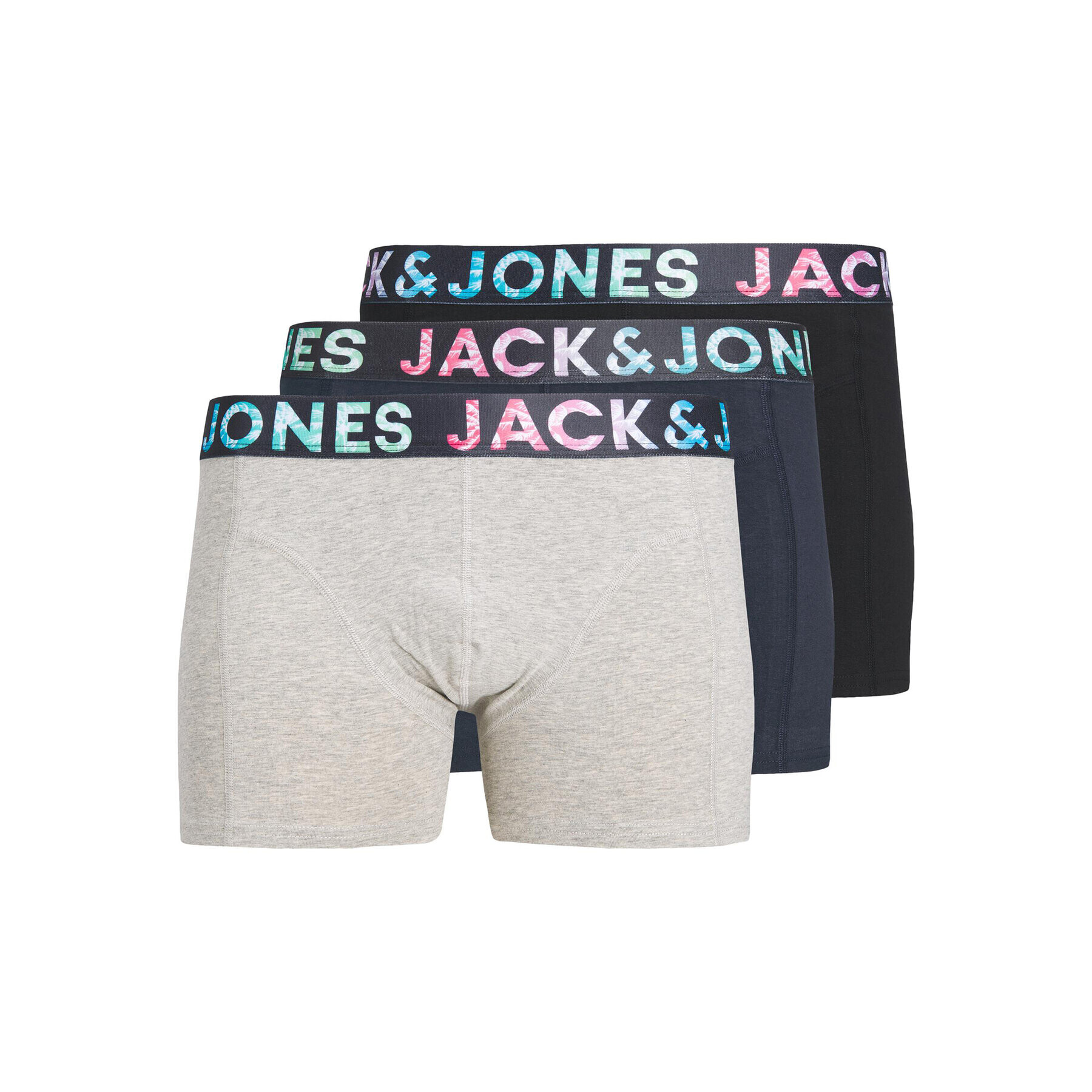 Jack&Jones Junior Комплект 3 чифта боксерки 12235315 Черен - Pepit.bg