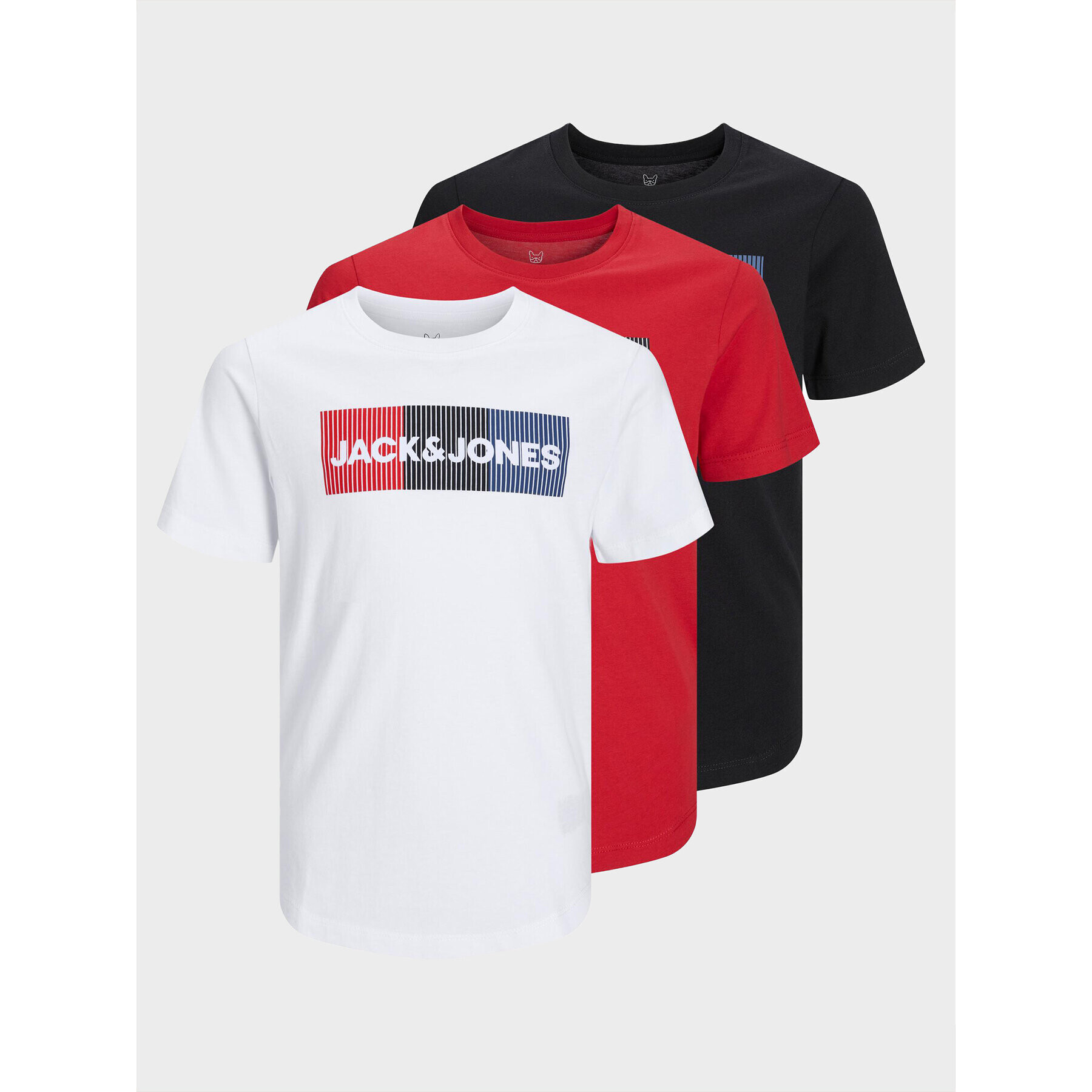 Jack&Jones Junior Комплект 3 тишърти Corp 12199948 Цветен Regular Fit - Pepit.bg