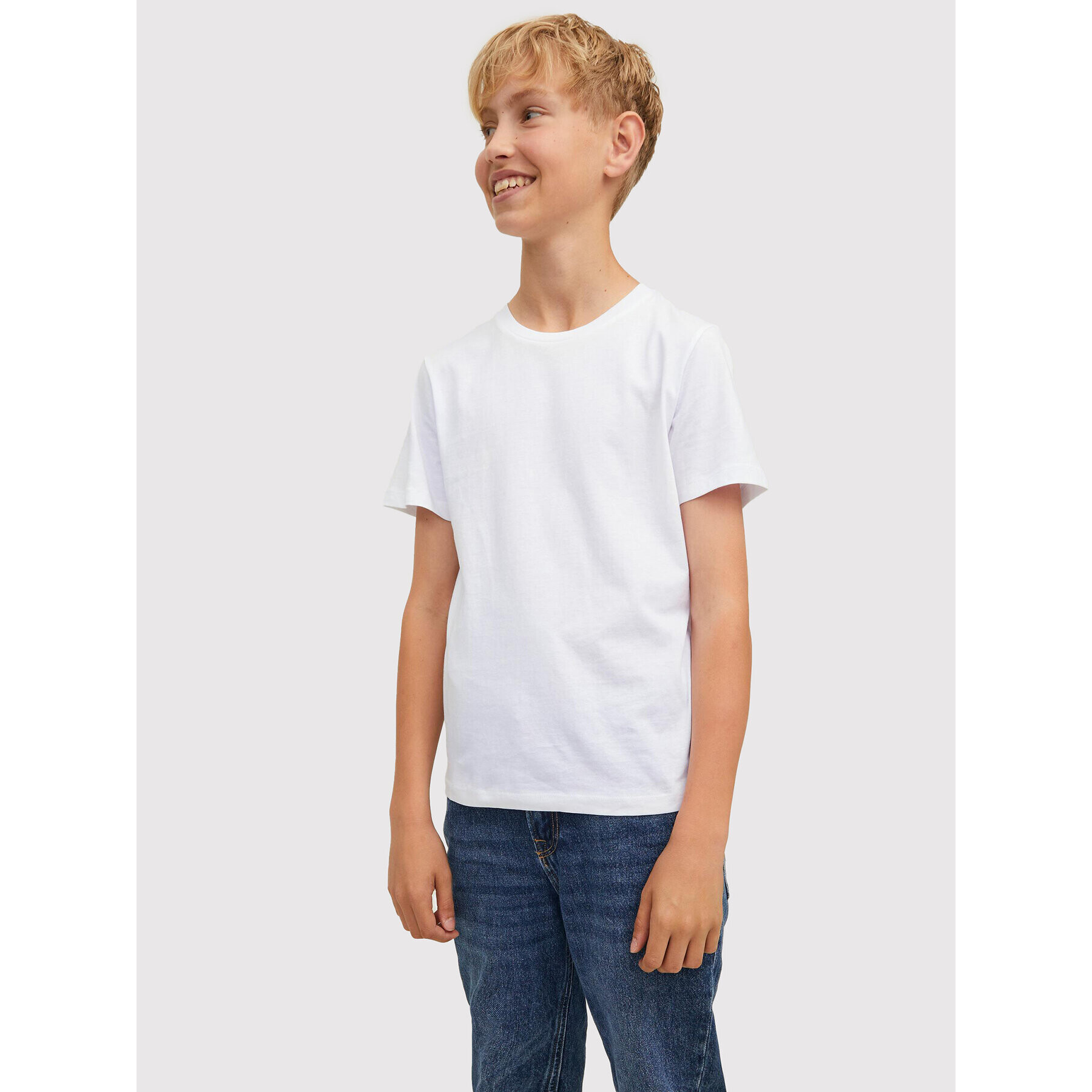 Jack&Jones Junior Комплект 3 тишърти Organic 12210989 Бял Regular Fit - Pepit.bg