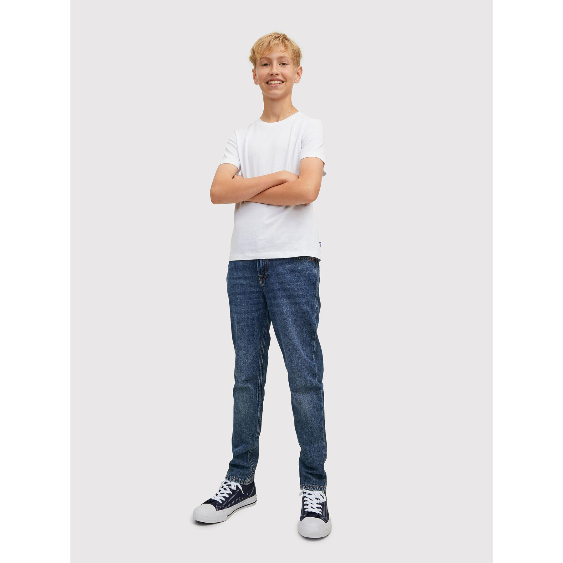 Jack&Jones Junior Комплект 3 тишърти Organic 12210989 Бял Regular Fit - Pepit.bg