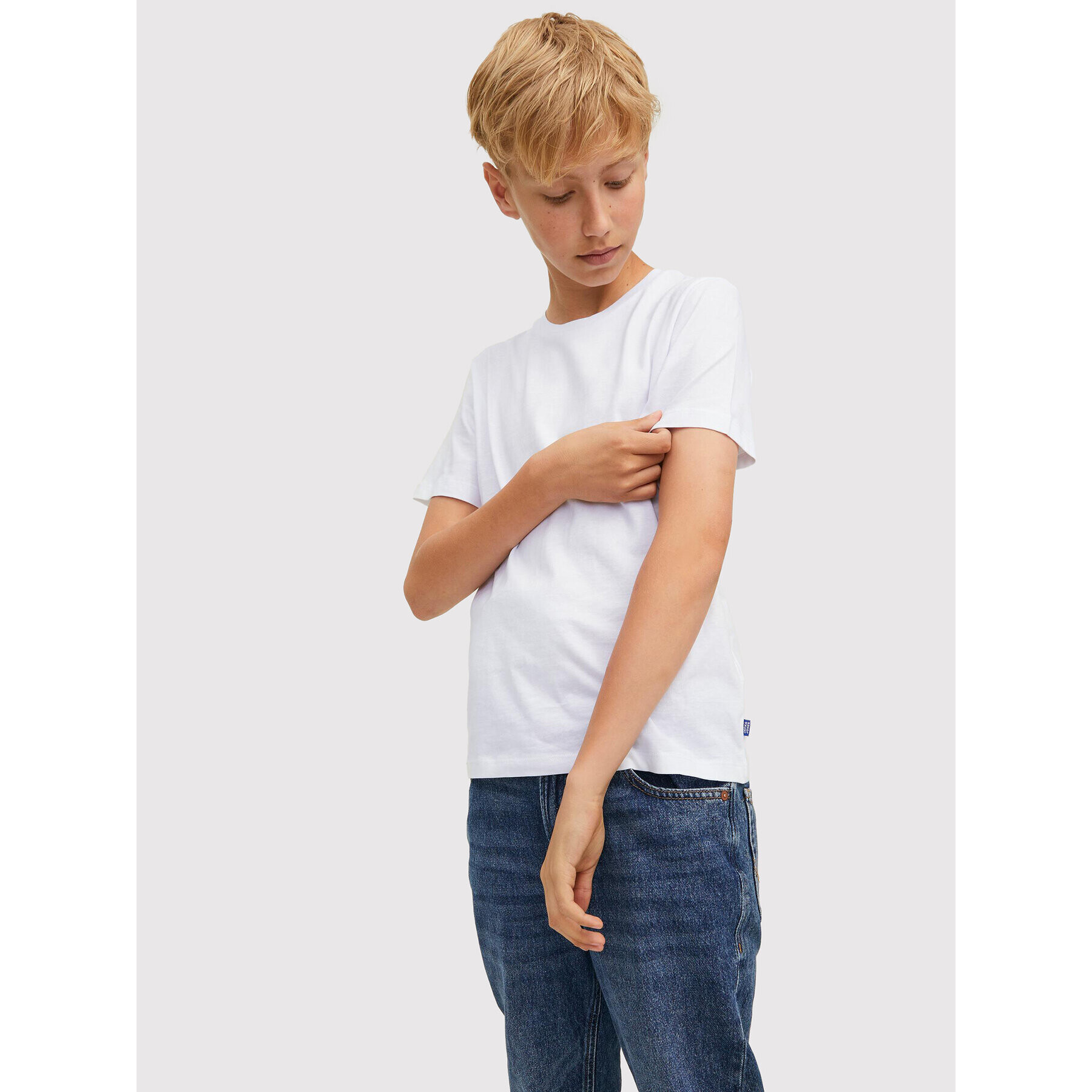 Jack&Jones Junior Комплект 3 тишърти Organic 12210989 Бял Regular Fit - Pepit.bg