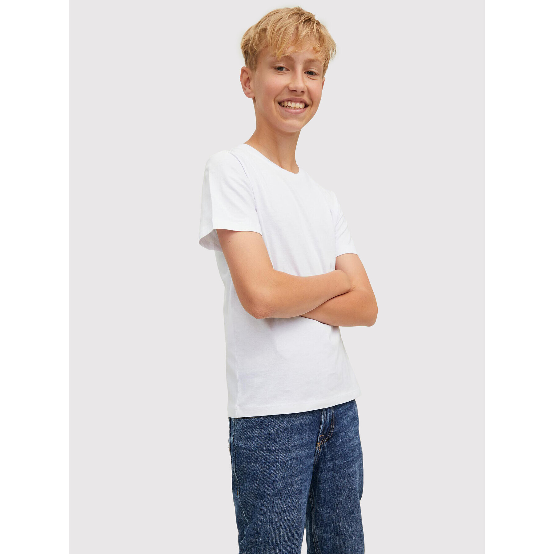 Jack&Jones Junior Комплект 3 тишърти Organic 12210989 Бял Regular Fit - Pepit.bg