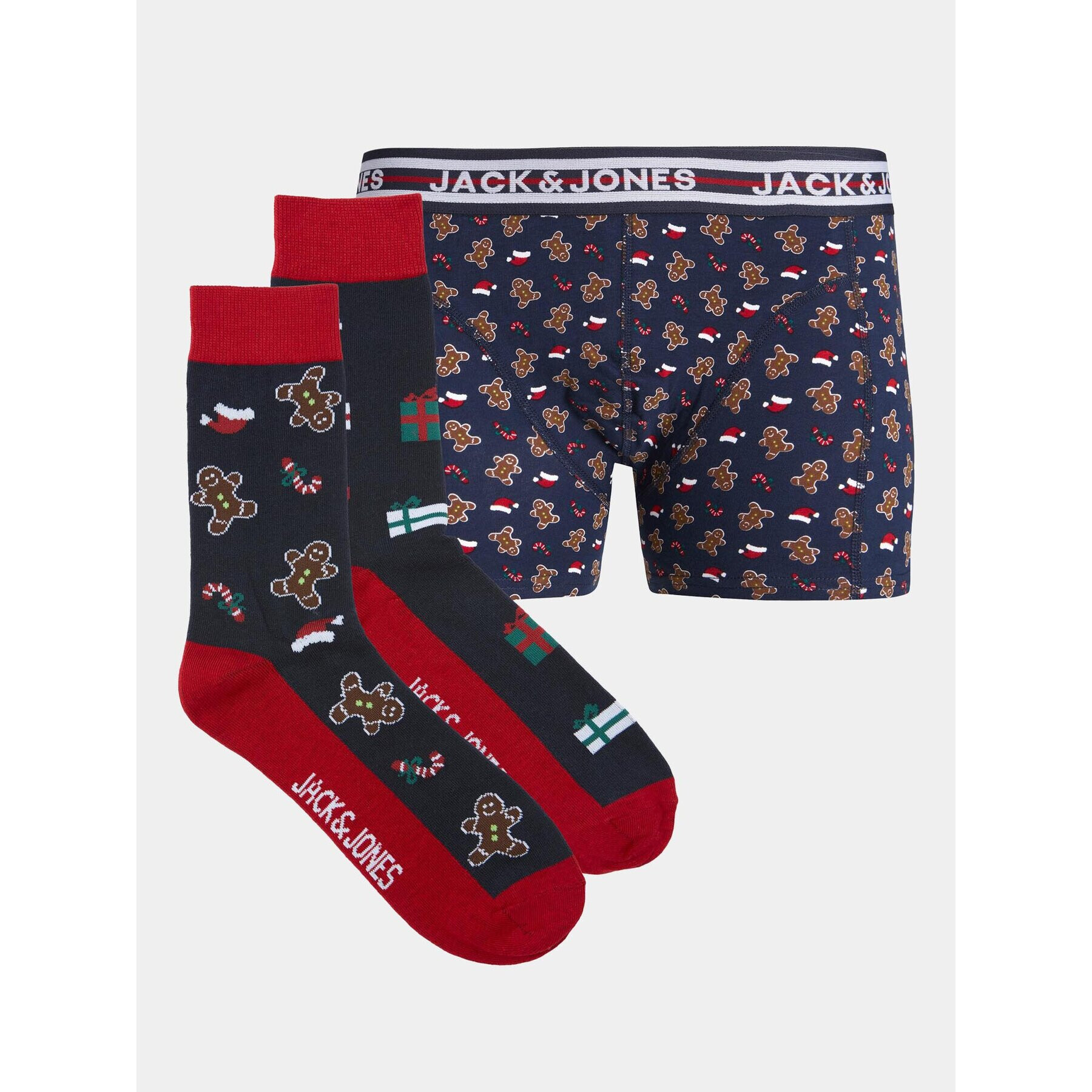 Jack&Jones Junior Комплект боксерки и чорапи 12246664 Тъмносин - Pepit.bg