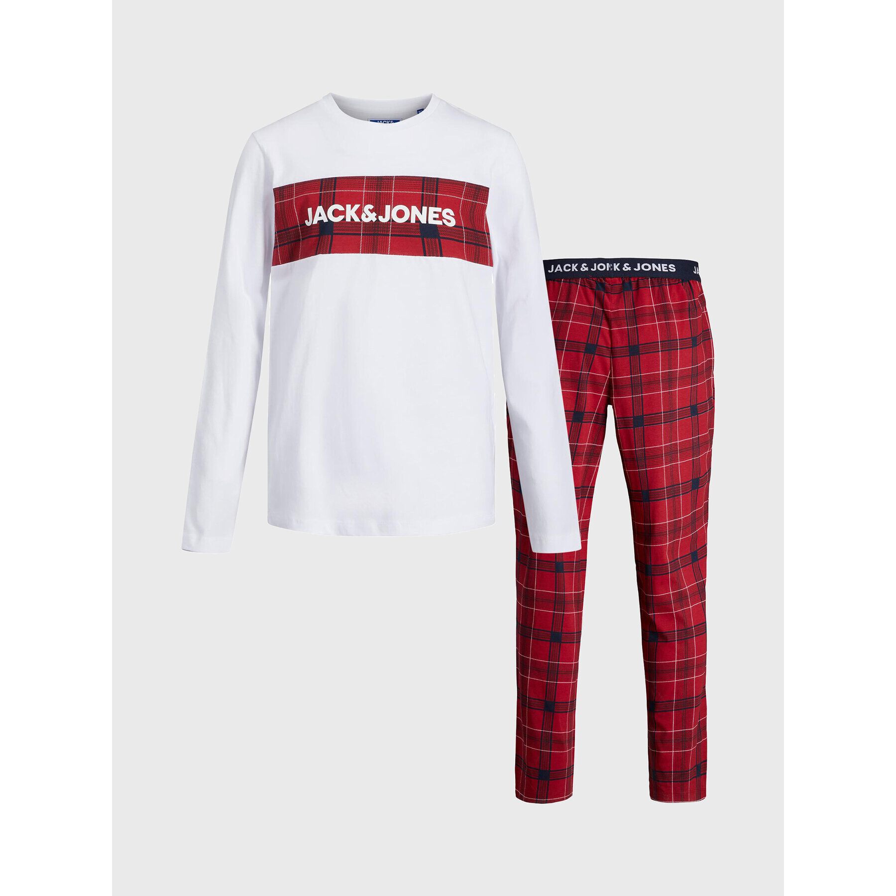 Jack&Jones Junior Пижама Train 12228941 Червен Regular Fit - Pepit.bg