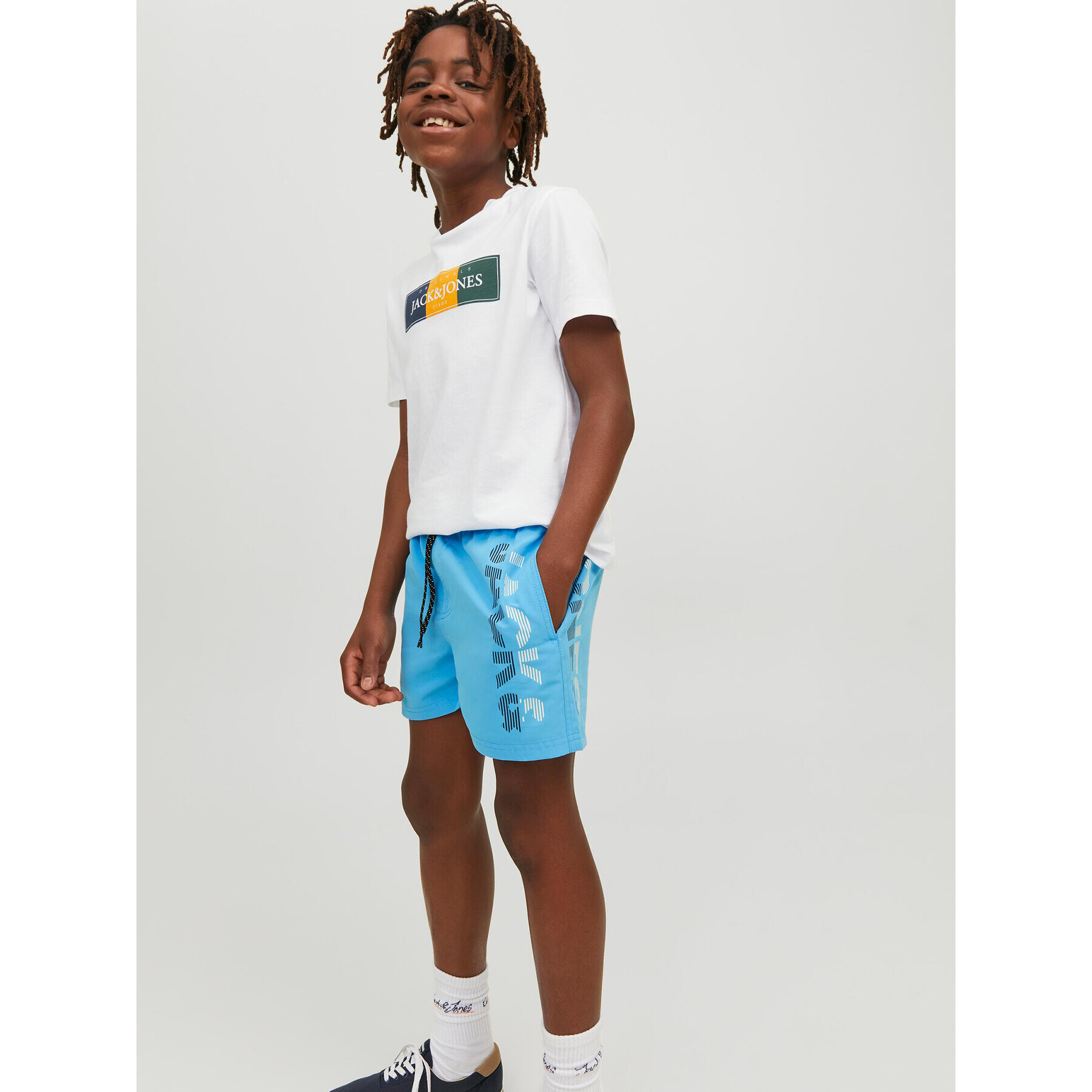 Jack&Jones Junior Плувни шорти 12226262 Син Regular Fit - Pepit.bg