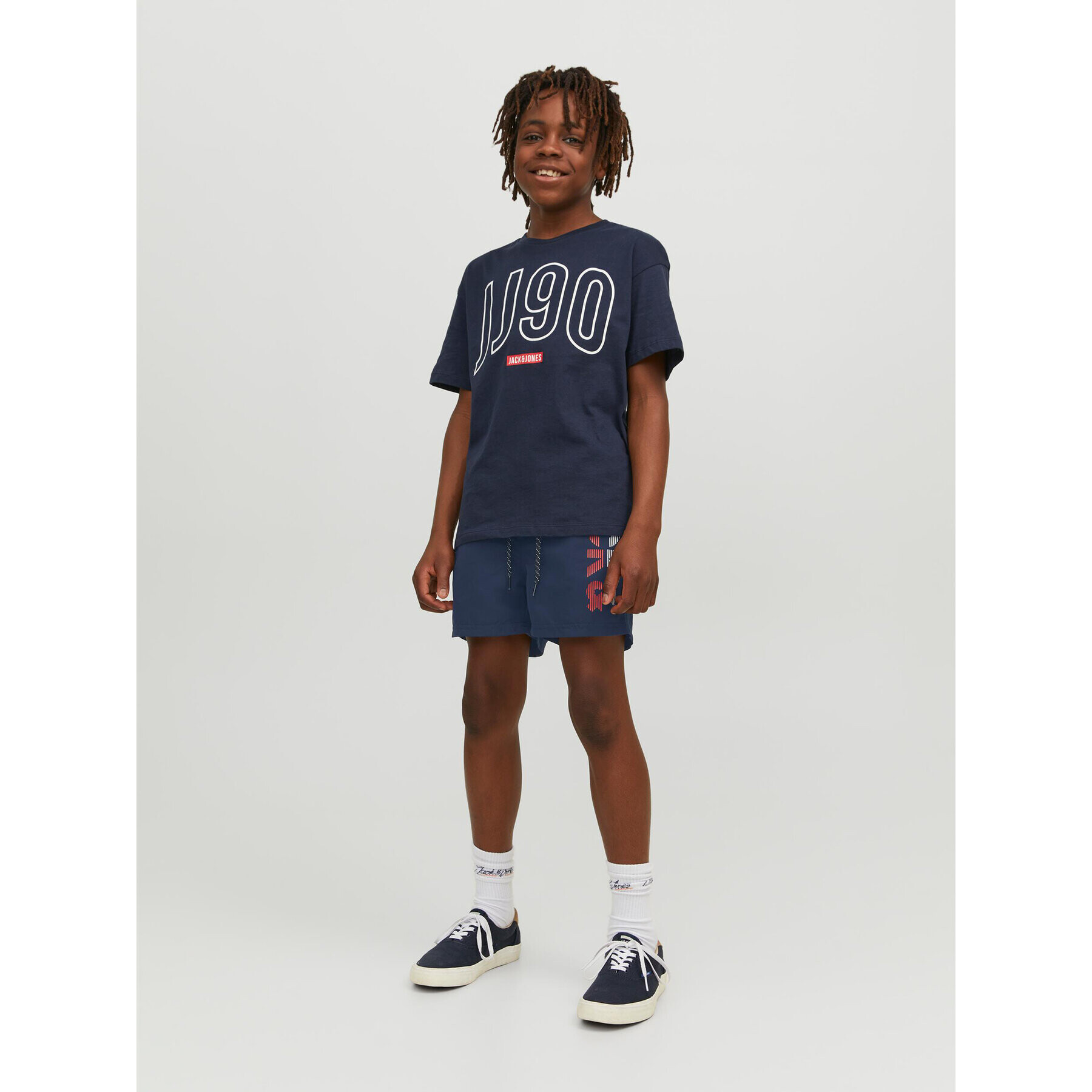 Jack&Jones Junior Плувни шорти 12226262 Тъмносин Regular Fit - Pepit.bg
