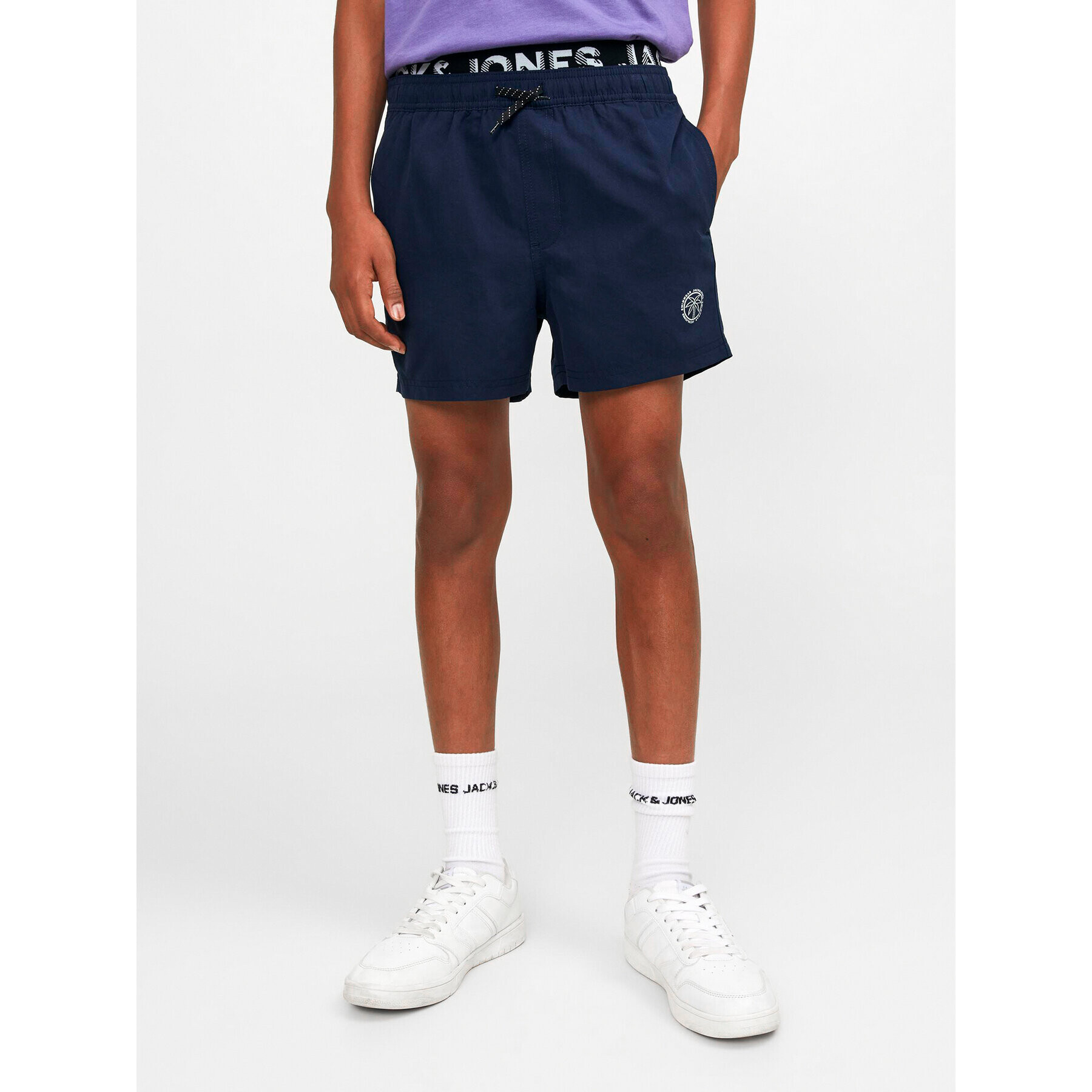 Jack&Jones Junior Плувни шорти 12228535 Тъмносин Regular Fit - Pepit.bg