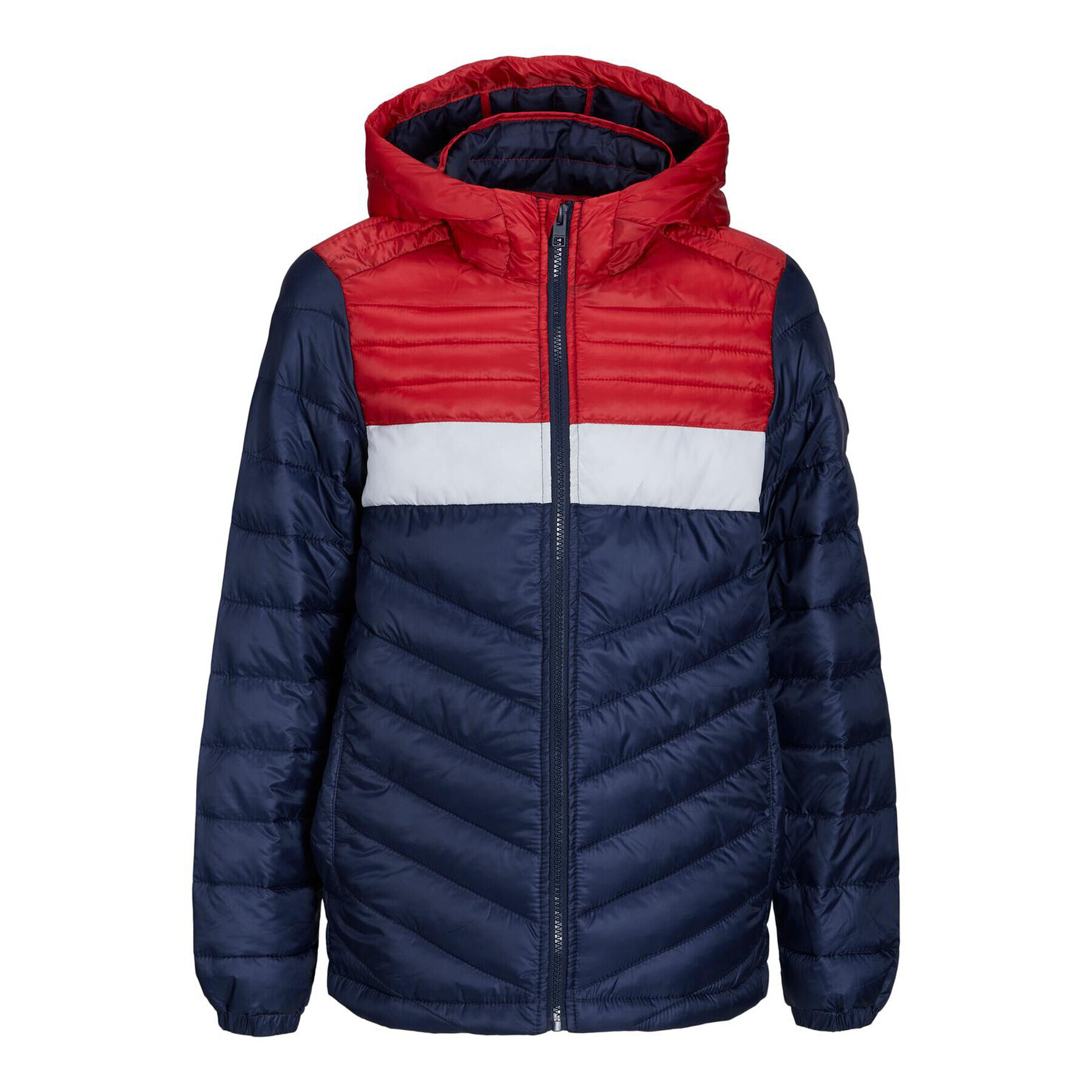 Jack&Jones Junior Пухено яке 12212568 Тъмносин Regular Fit - Pepit.bg