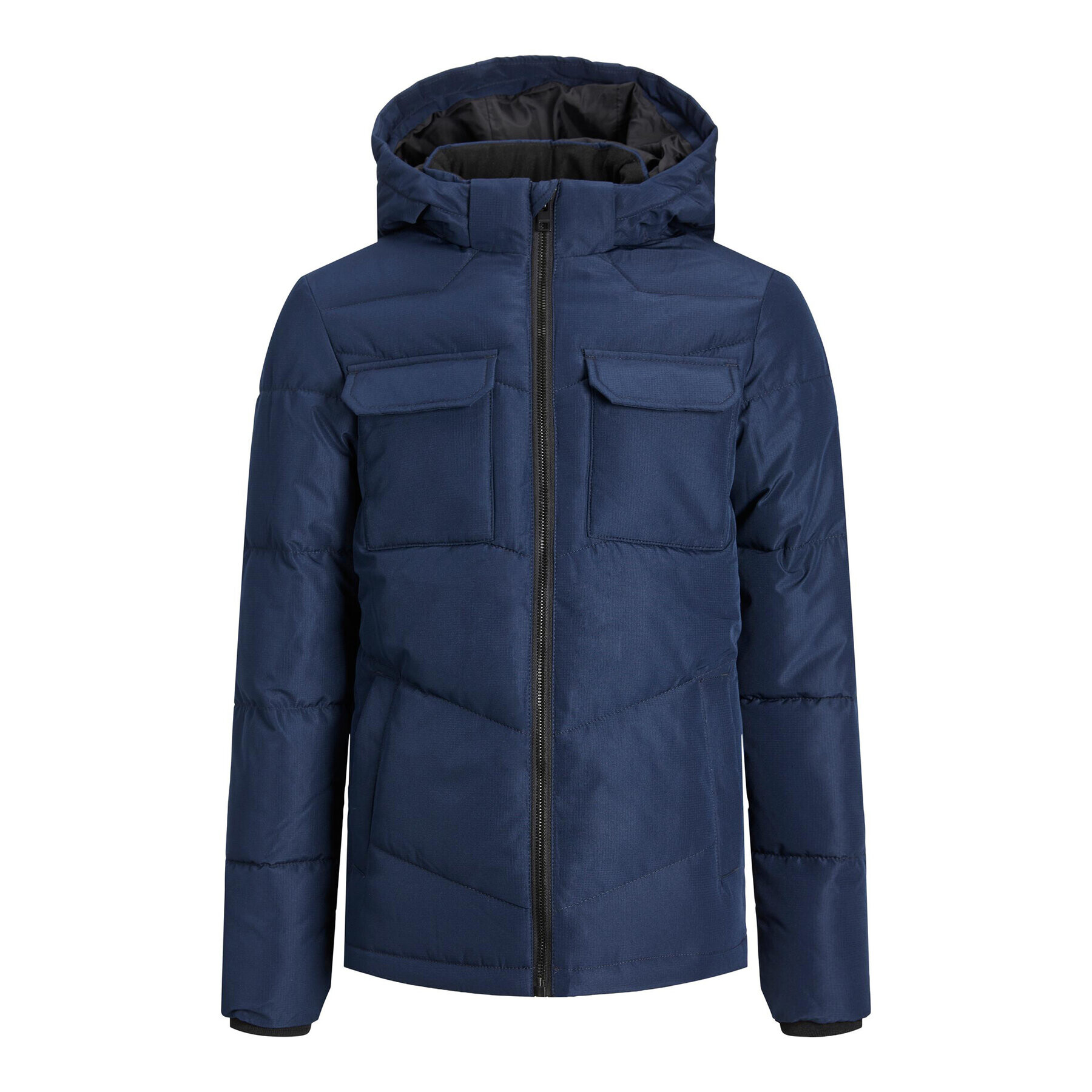 Jack&Jones Junior Пухено яке 12236556 Тъмносин Regular Fit - Pepit.bg